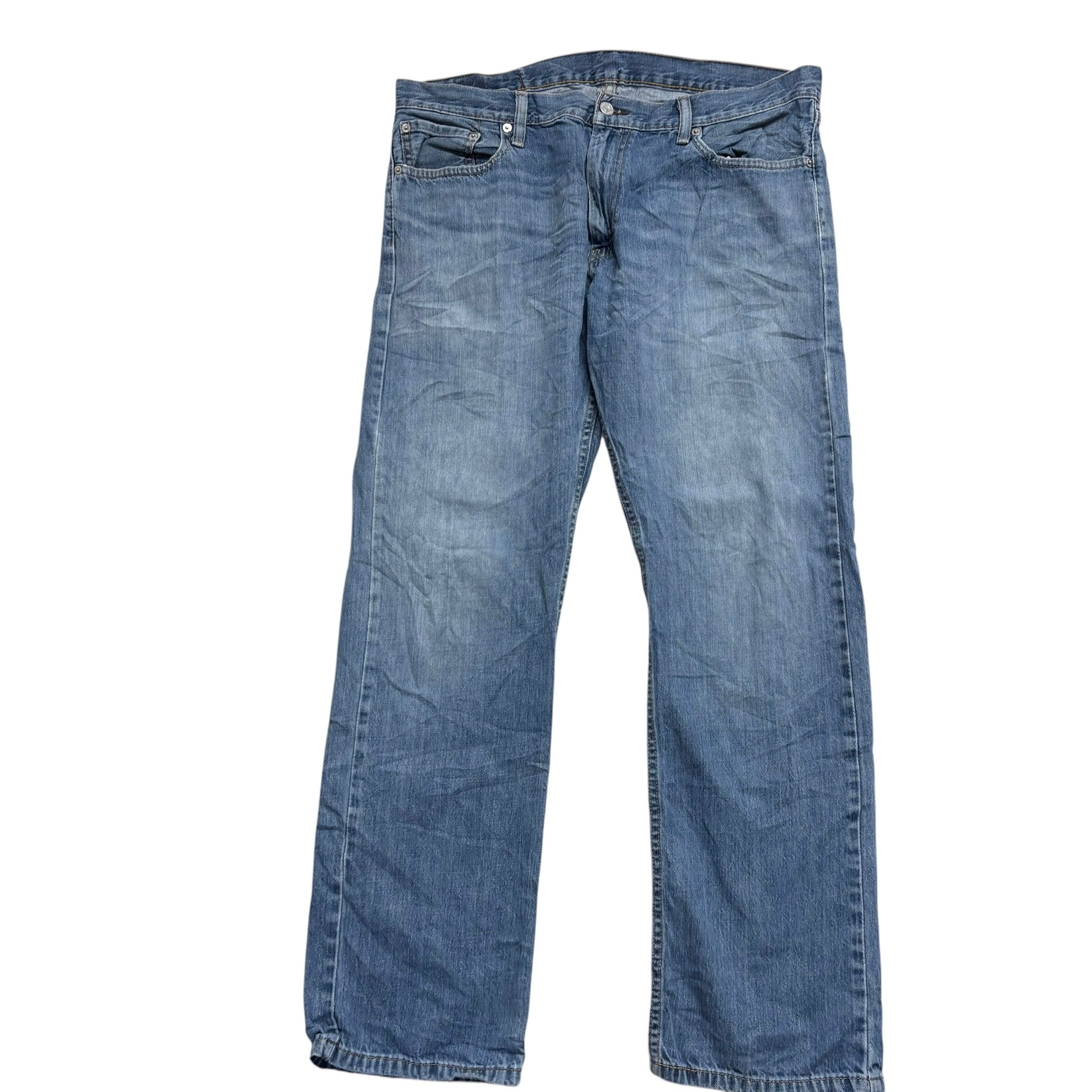 Levis 514 Jeans W36 L32 Mens Mid Blue Regular Straight Fit Denim (F)