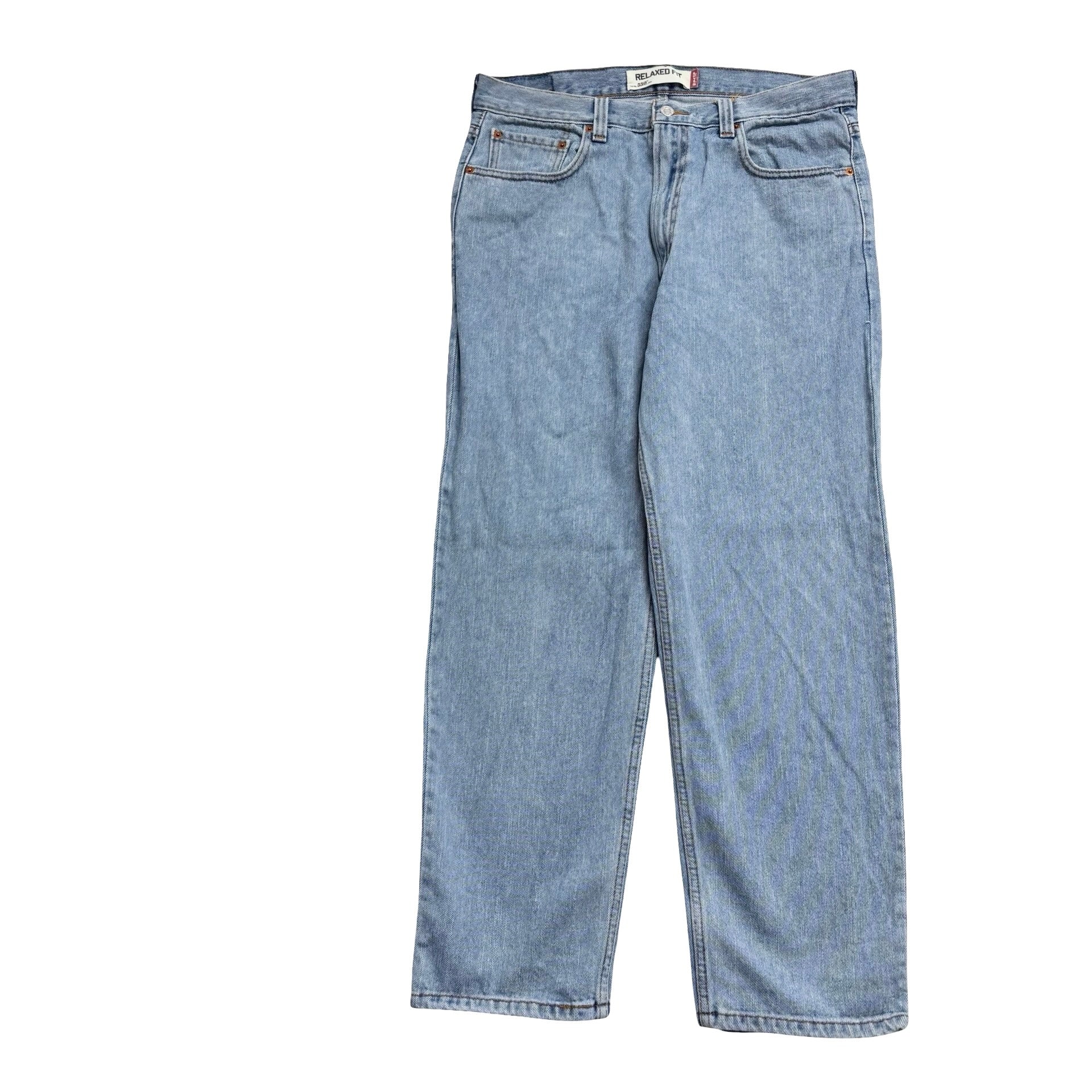 Levis 550 Jeans W36 L30 Mens Light Blue Baggy Relaxed Straight Fit Vintage Denim