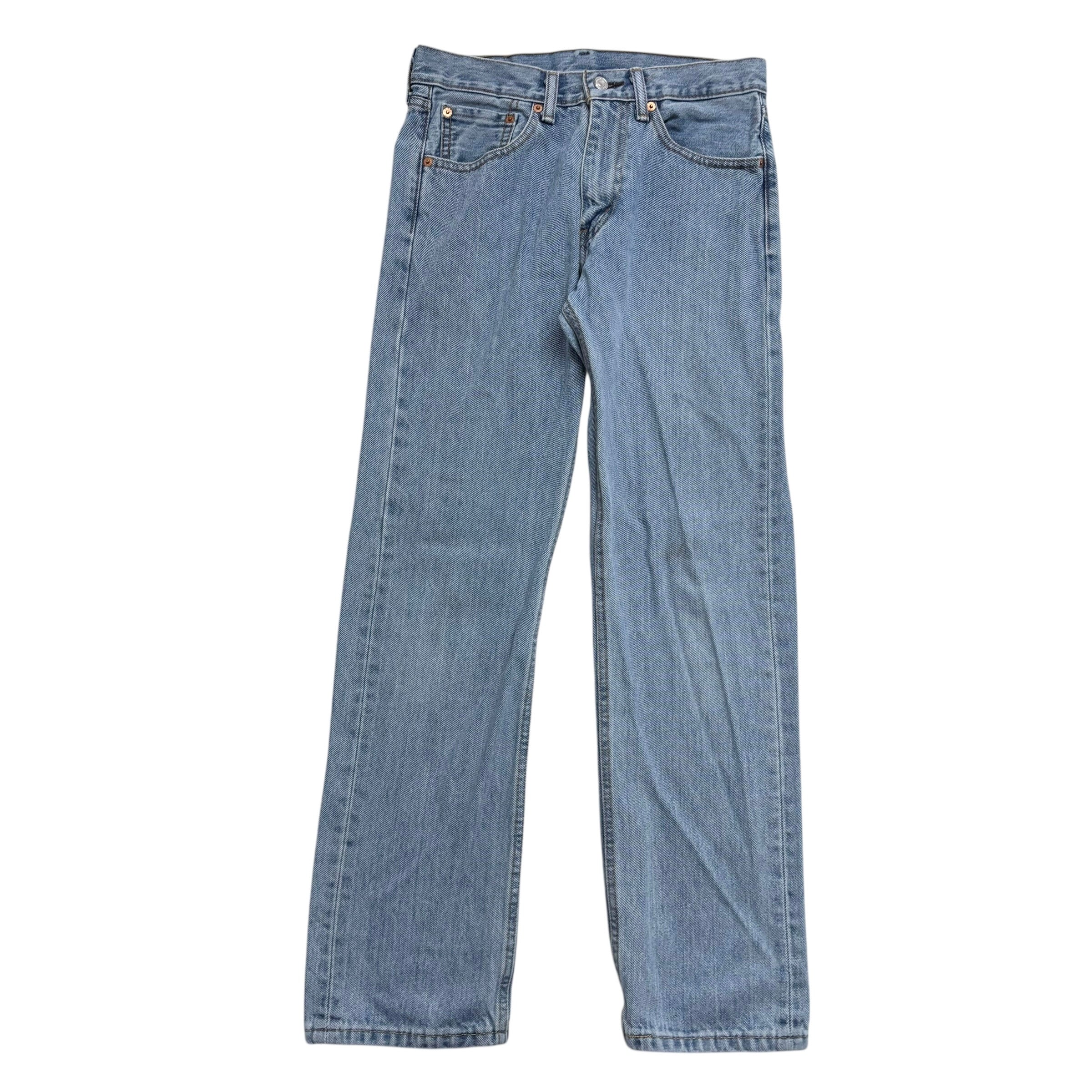 Levis 505 Jeans W29 L30 Mens Light Blue Regular Straight Fit Denim