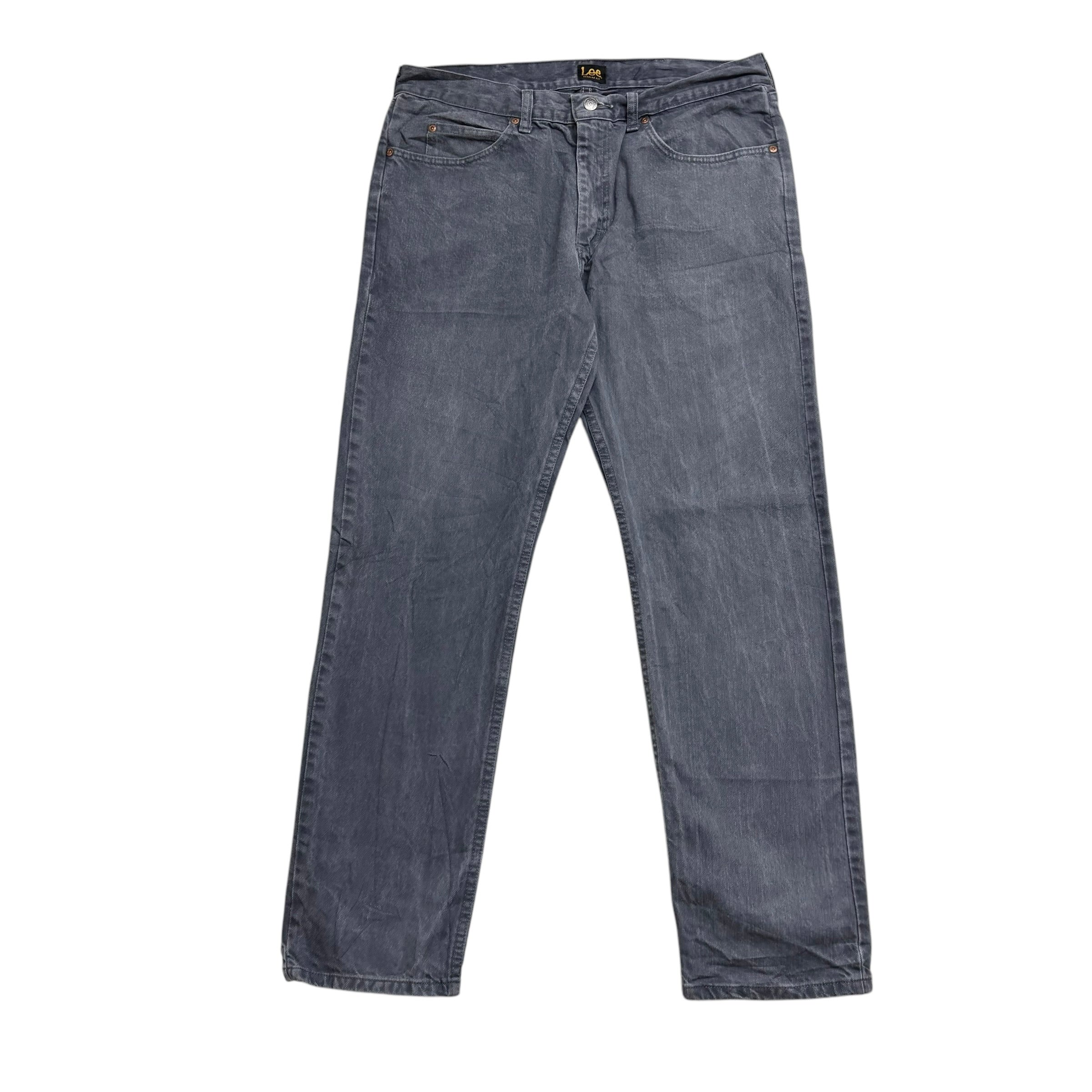 Lee Jeans W36 L32 Mens Grey Regular Straight Fit Denim (E)