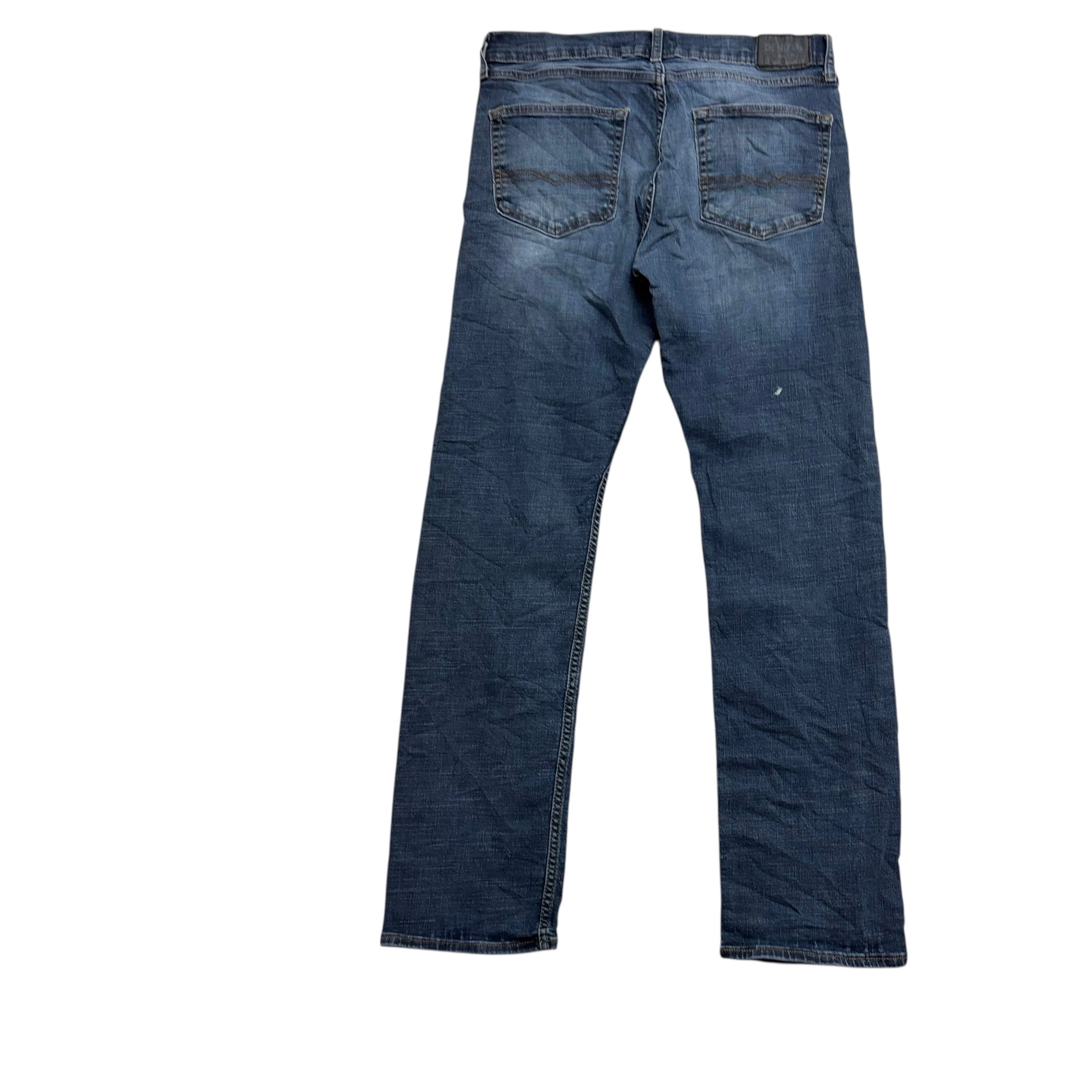 Levis Denizen Jeans W33 L32 Mens Mid Blue Slim Straight Fit Stretch Denim