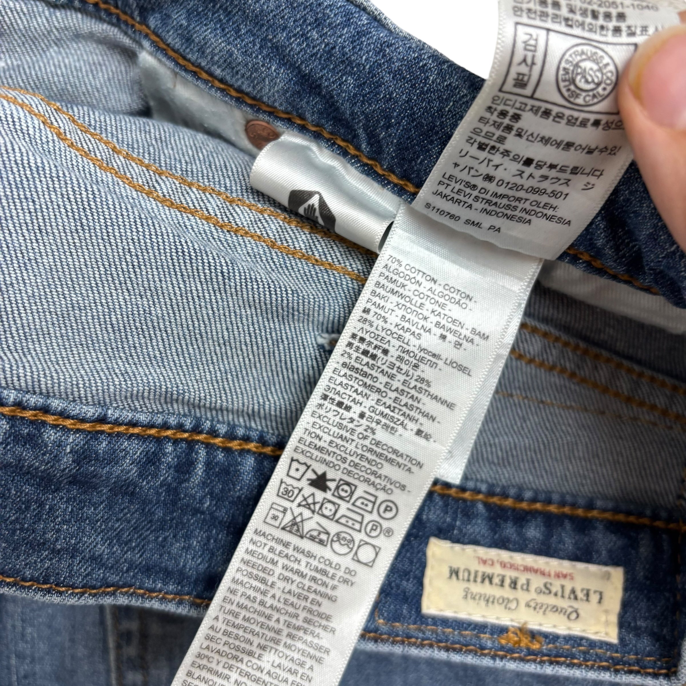 Levis 502 Jeans W38 L32 Mens Mid Blue Regular Tapered Fit Stretch Denim