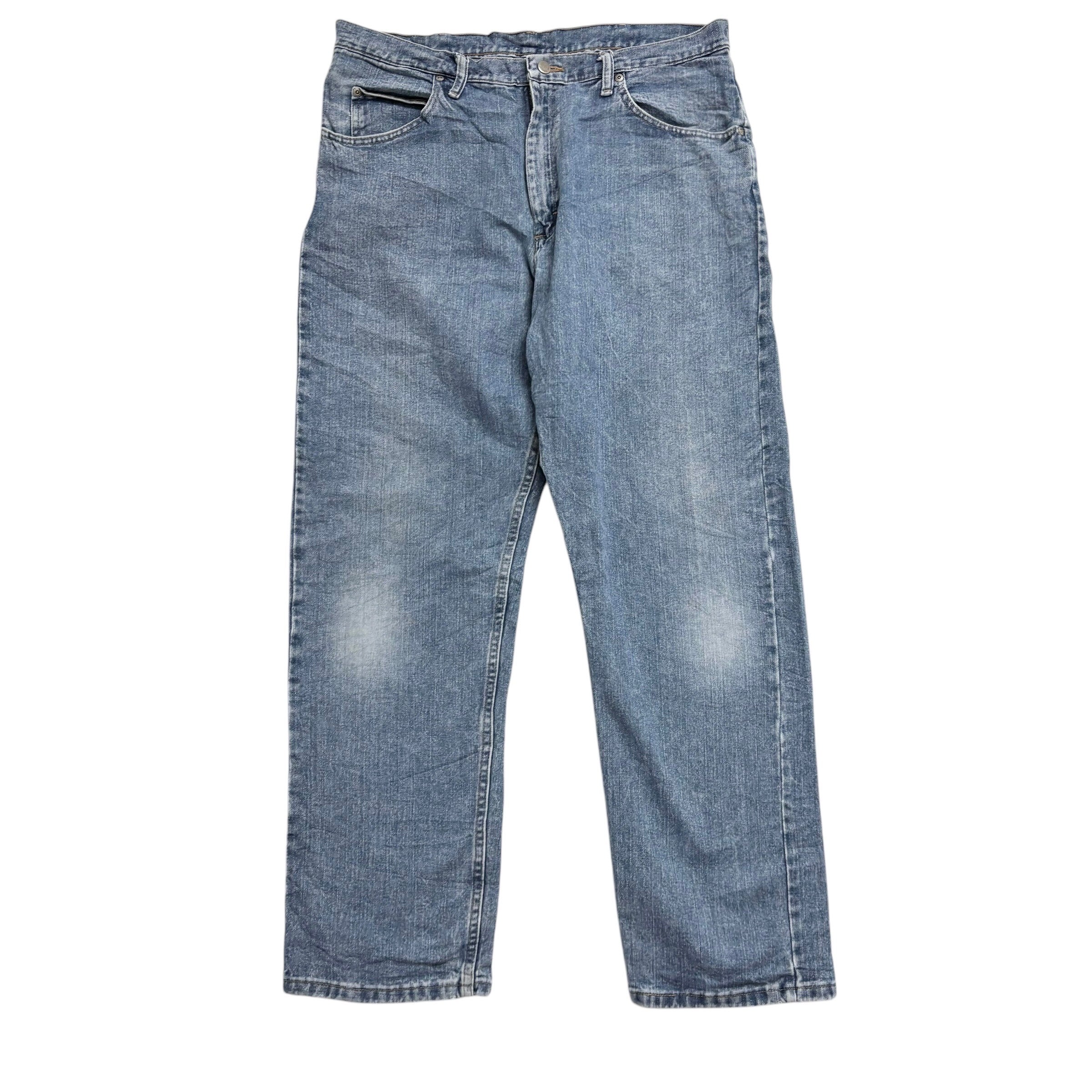 Wrangler Jeans W38 L32 Mens Light Blue Relaxed Straight Fit  Denim (G)