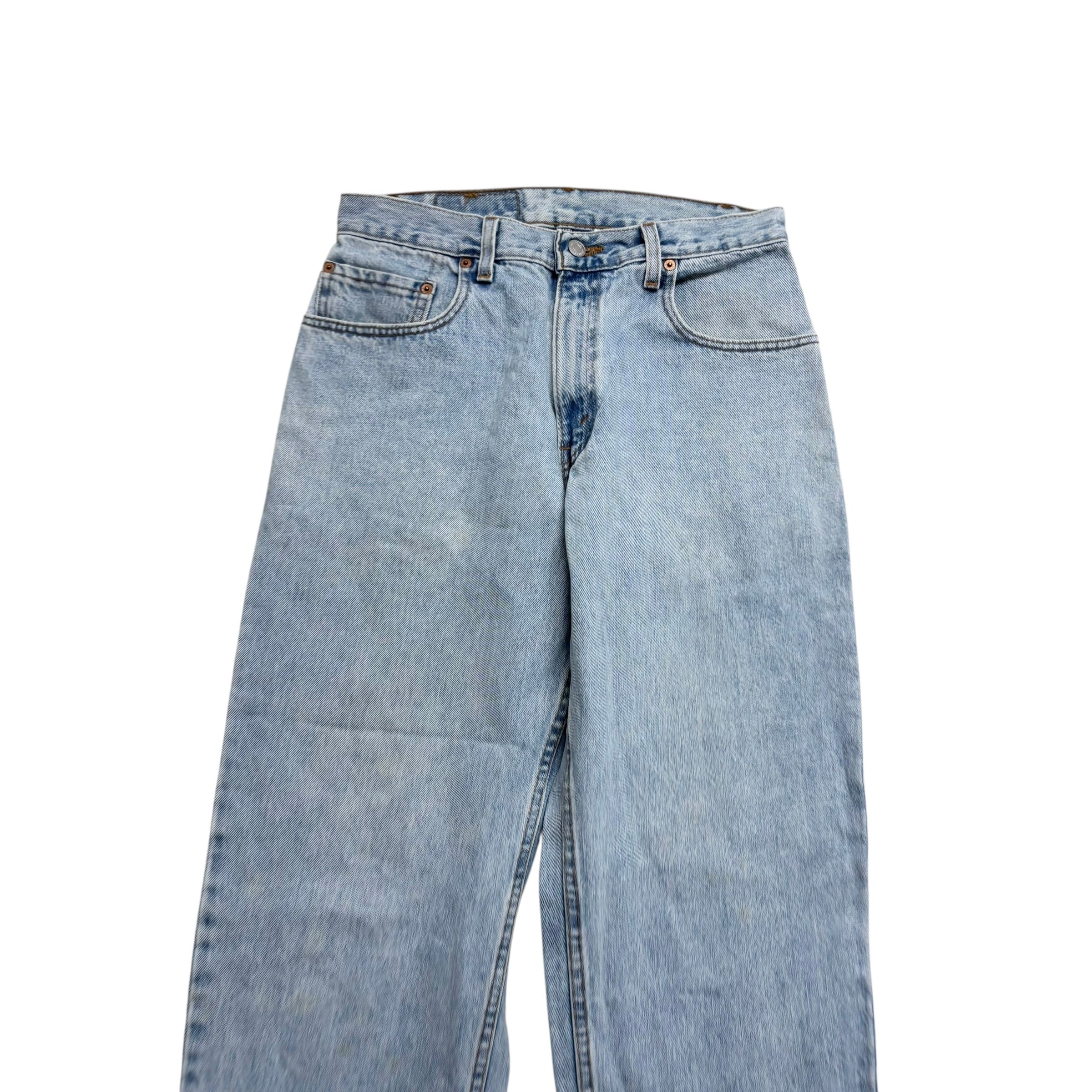 Levis 560 Jeans W30 L32 Mens Light Blue Relaxed Tapered Fit Made In USA Vintage