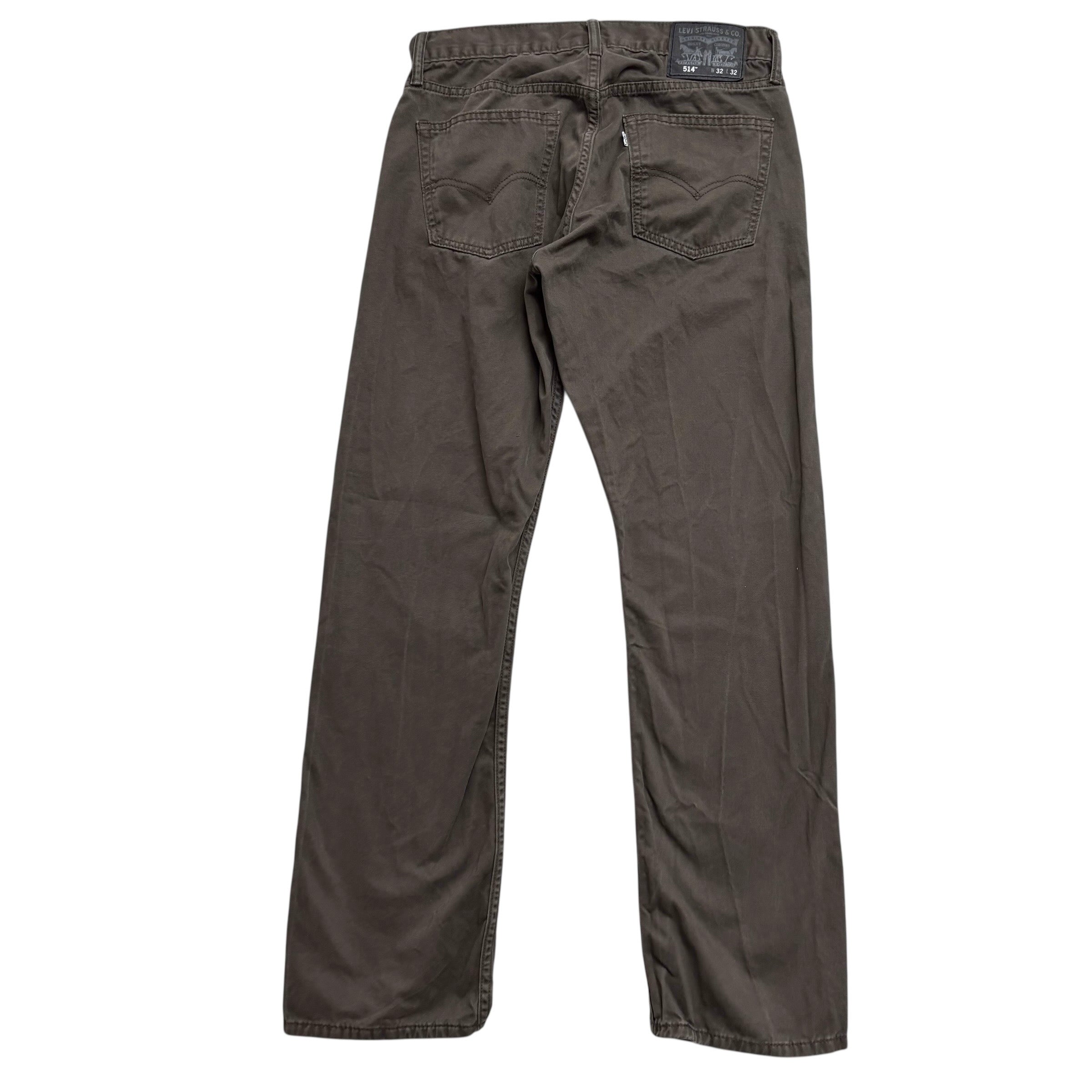 Levis 514 Trousers W31 L32 Mens Brown Regular Straight Fit Pants