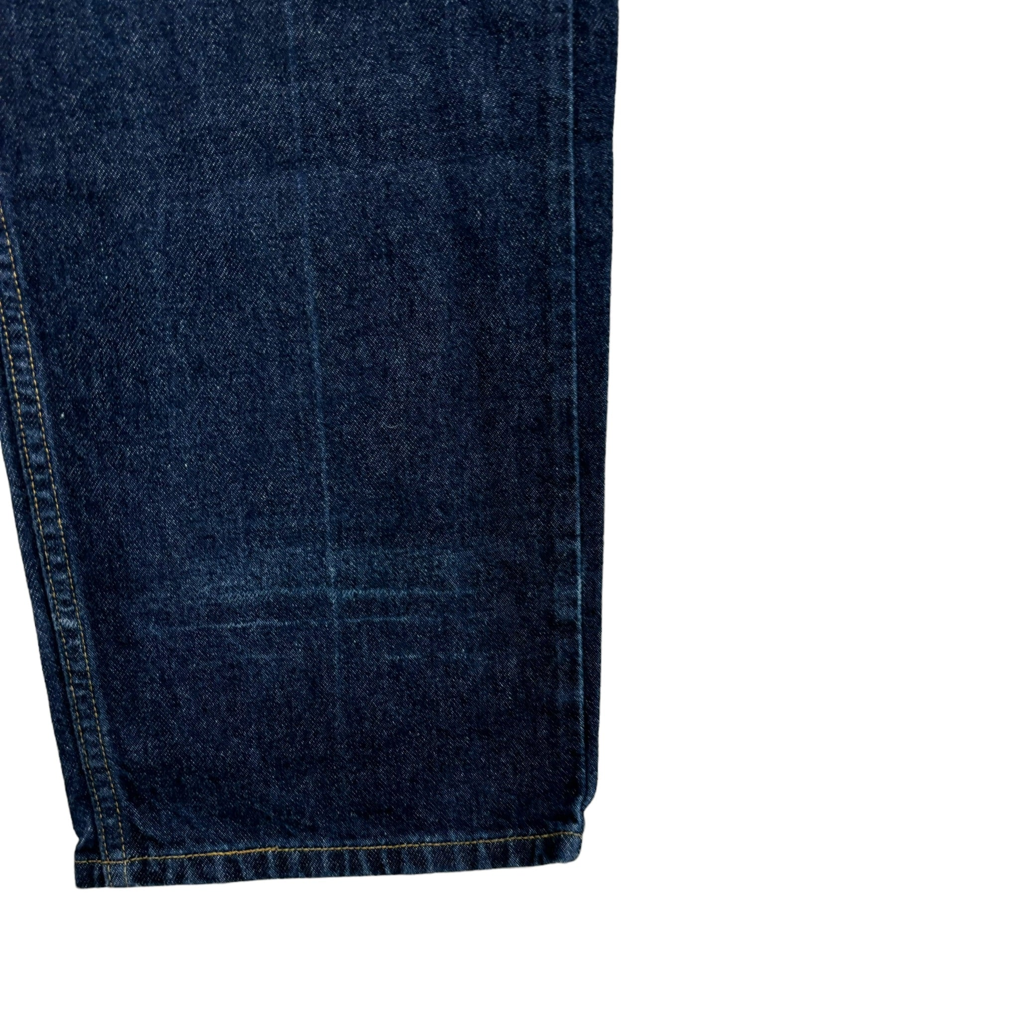 Levis 505 Jeans W42 L32 Mens Dark Blue Regular Straight Fit Vintage Denim