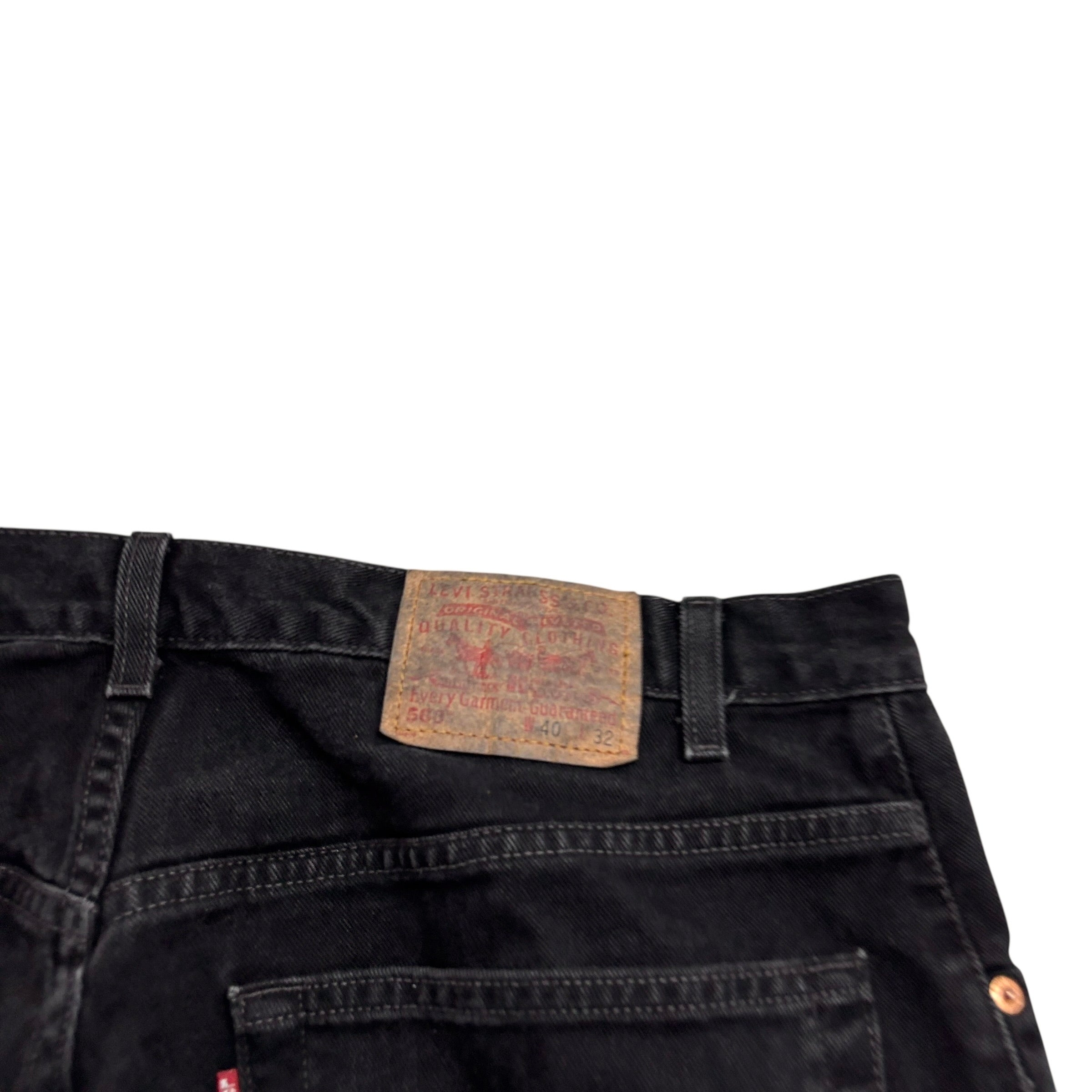 Levis 560 Jeans W40 L32 Mens Black Relaxed Tapered Fit Vintage Denim (E)