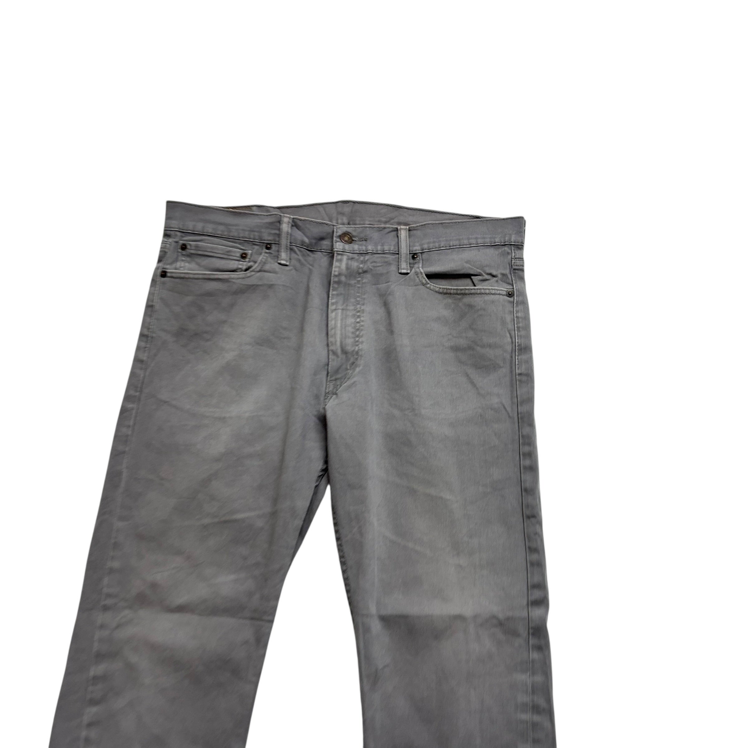 Levis 513 Jeans W36 L30 Mens Grey Slim Straight Fit Stretch Denim (E)