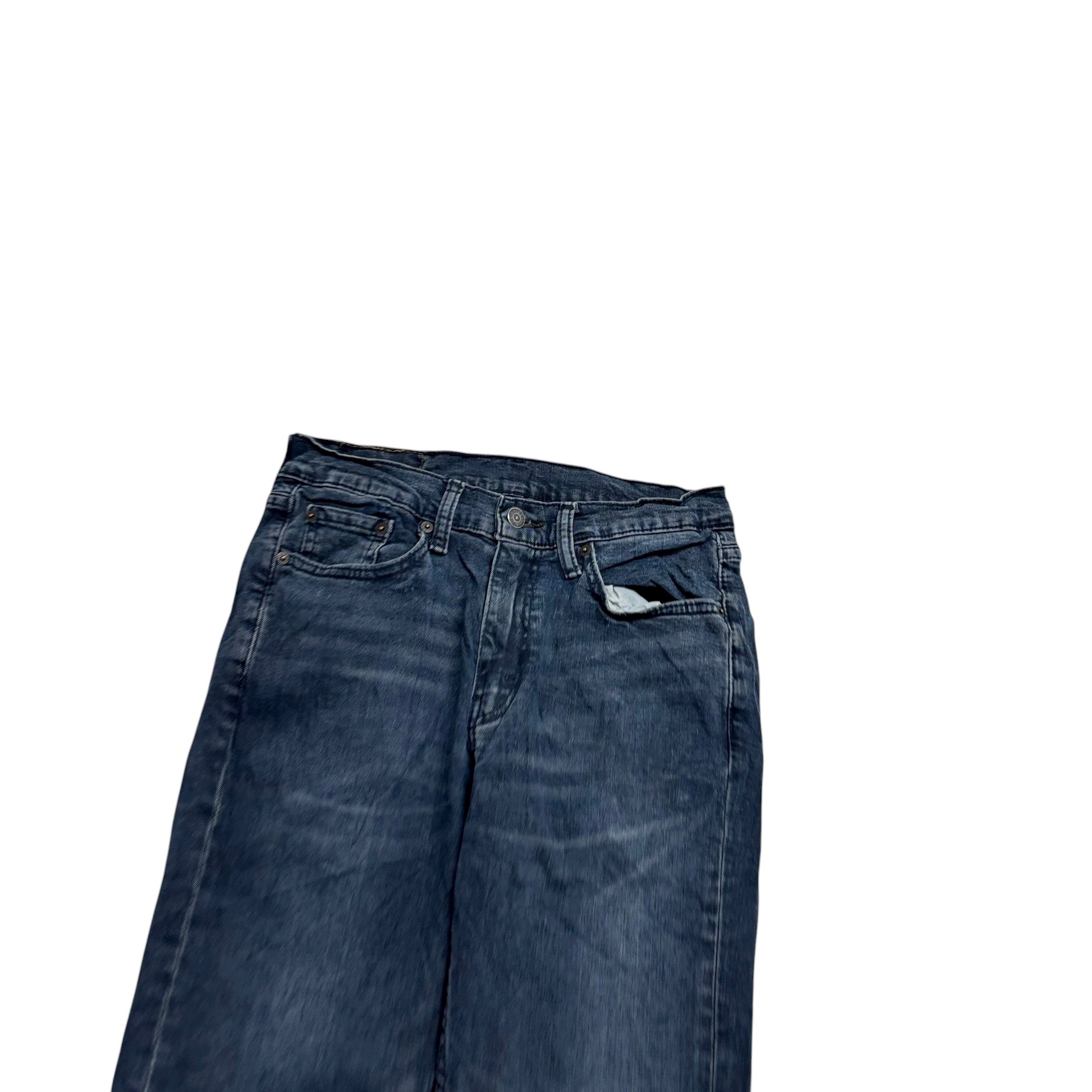 Levis 514 Jeans W28 L31 Mens Navy Blue Slim Straight Fit Stretch Denim