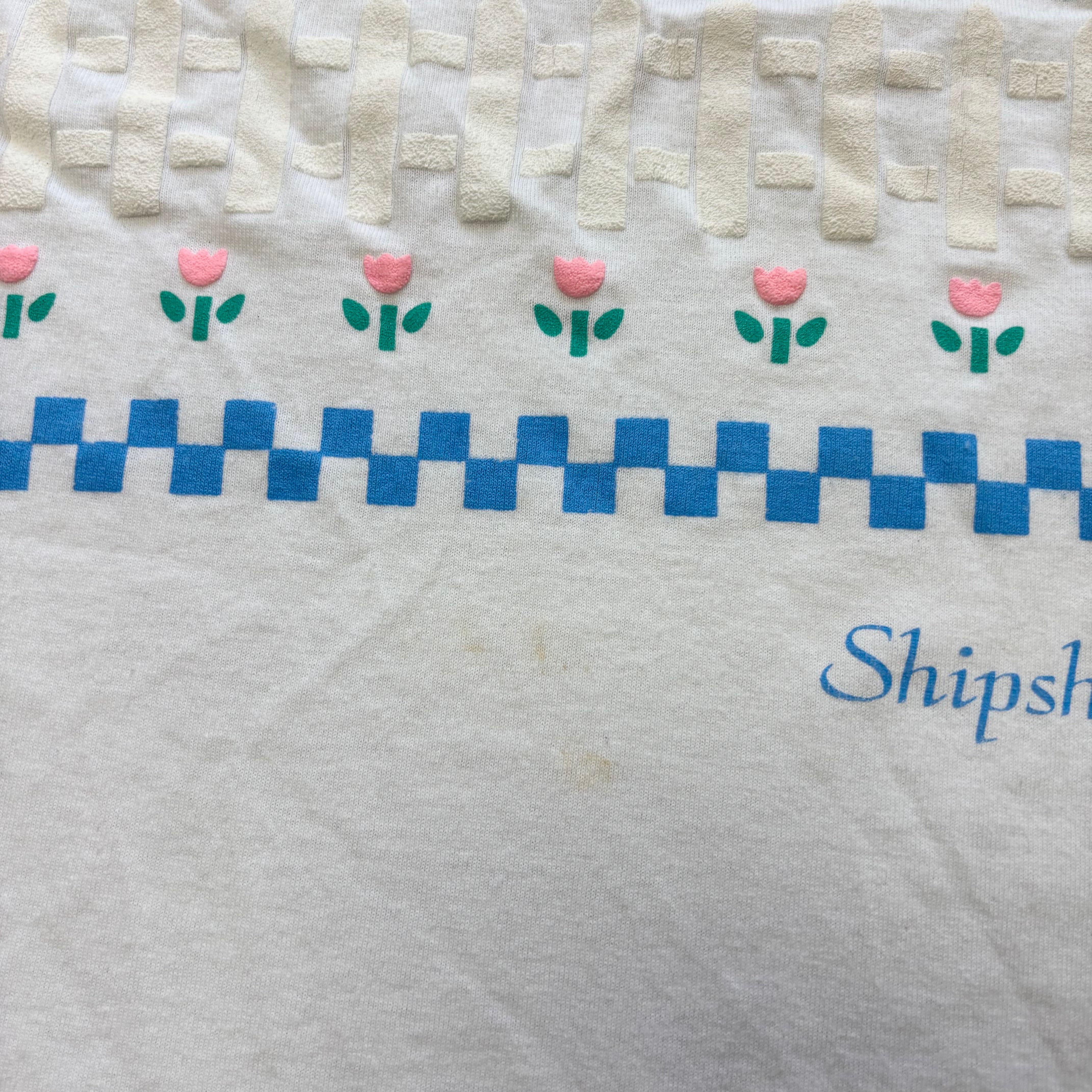 Vintage T Shirt Mens Small White Single Stitch Graphic Print 90s USA (F)