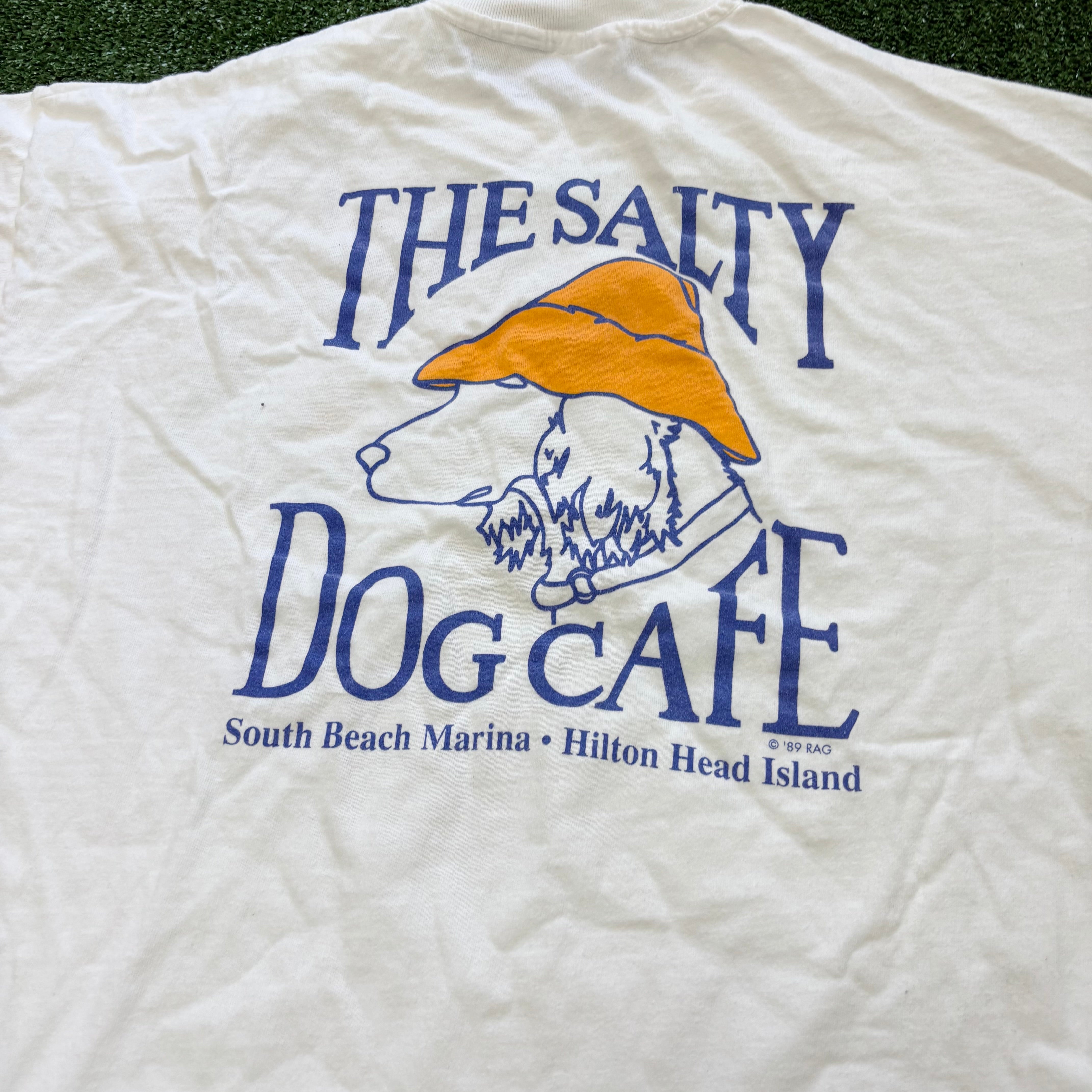 Vintage T Shirt Mens XL White Single Stitch Graphic Print 90s USA