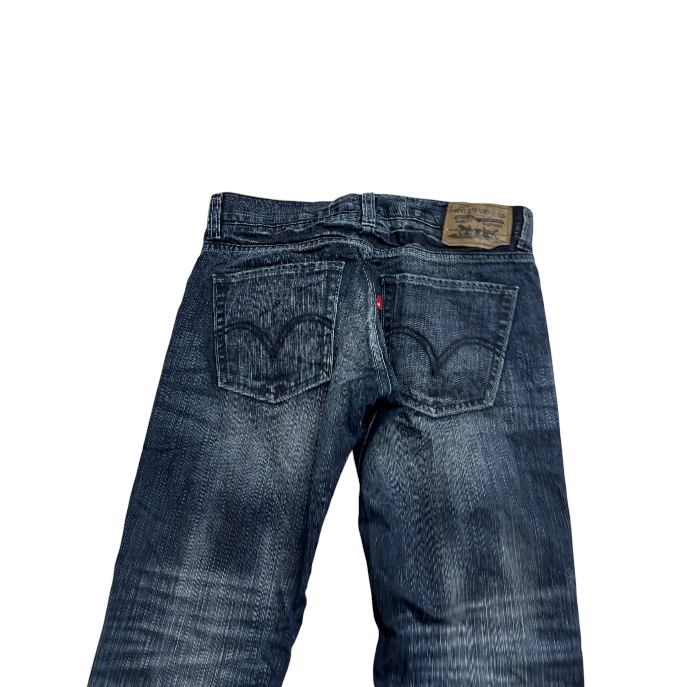 Levis 511 Jeans W32 L30 Mens Dark Blue Slim Fit Vintage Denim (E)