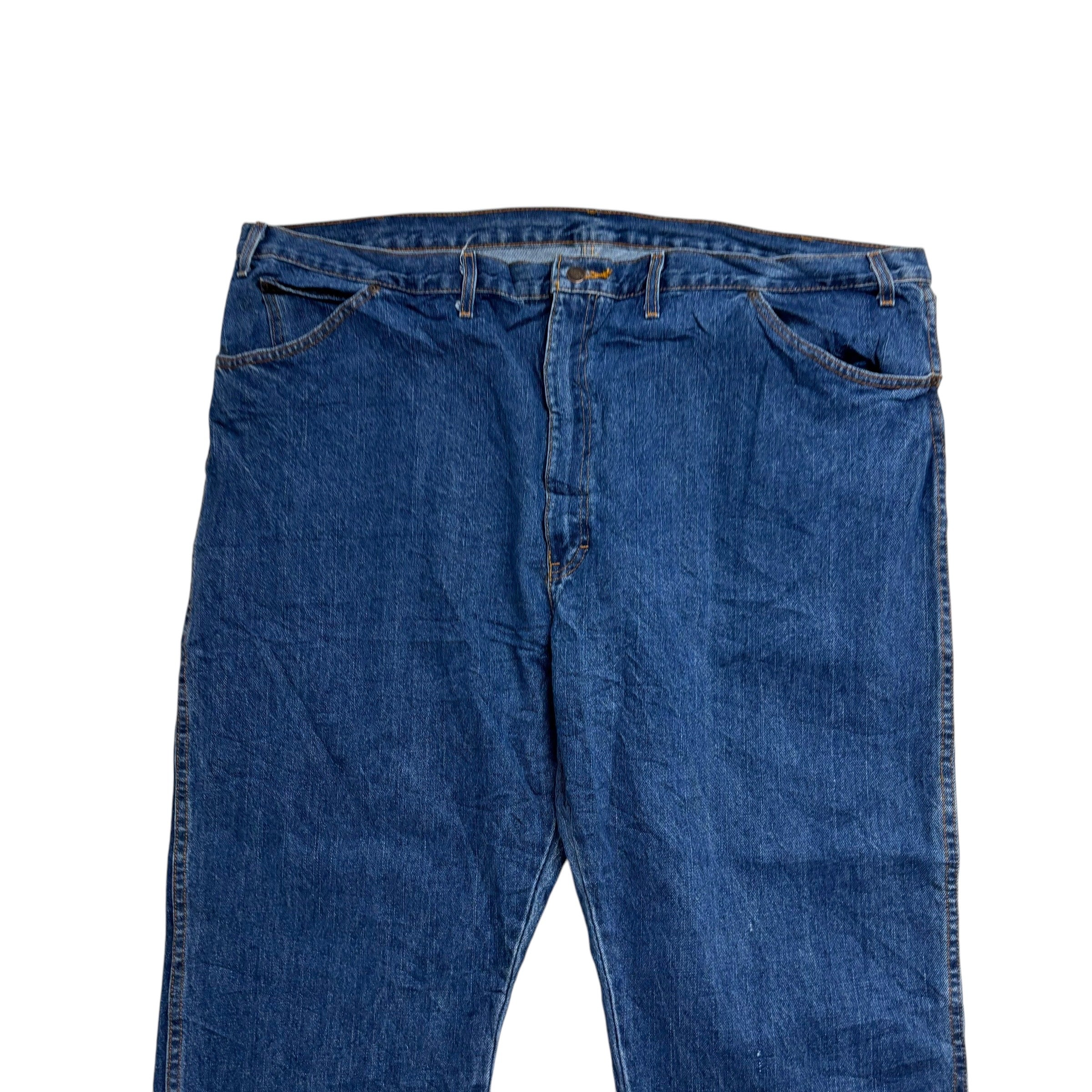 Dickies Jeans W48 L30 Mens Mid Blue Relaxed Straight Fit Denim (E)