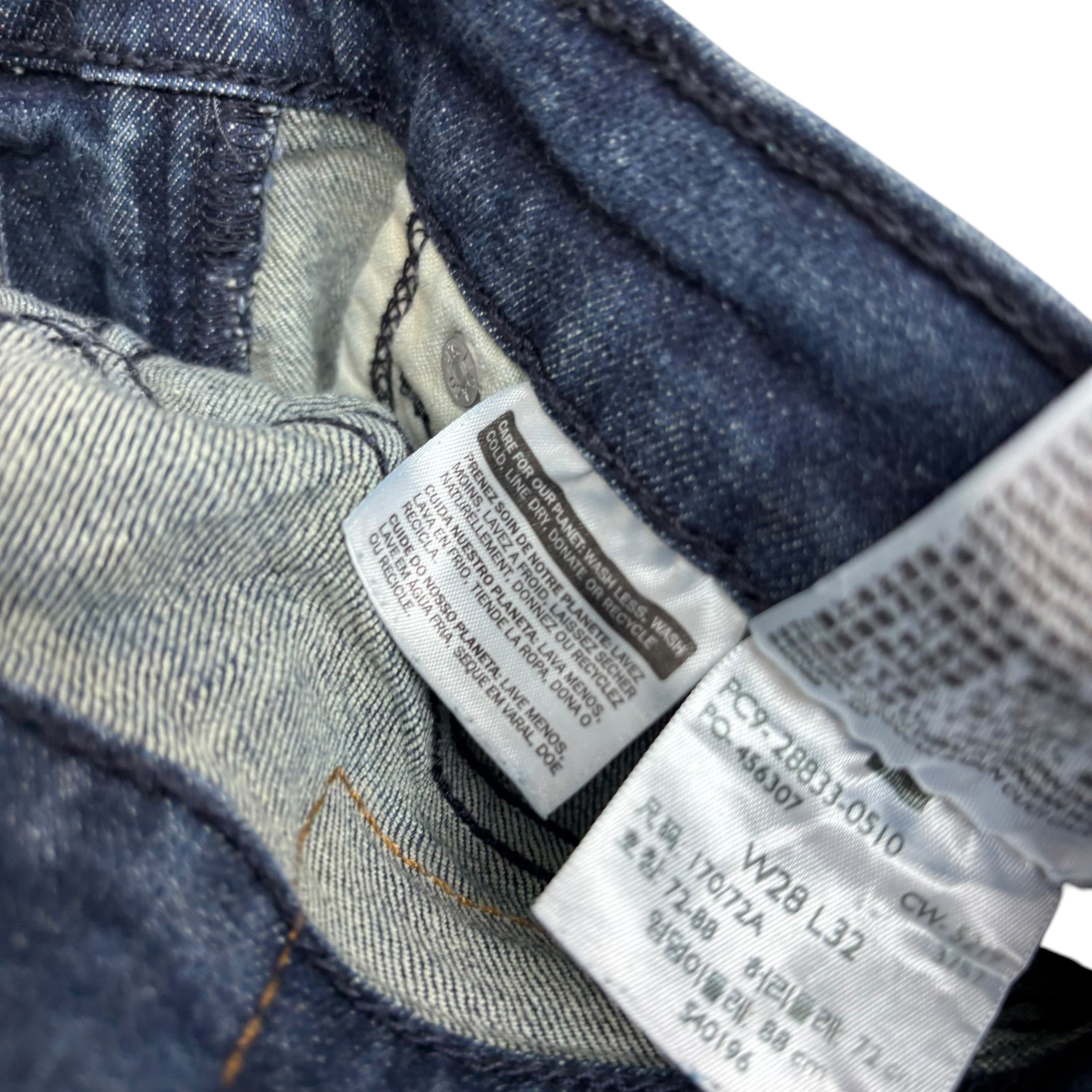 Levis 512 Jeans W27 L31 Mens Navy Blue Slim Tapered Fit Stretch Denim (E)