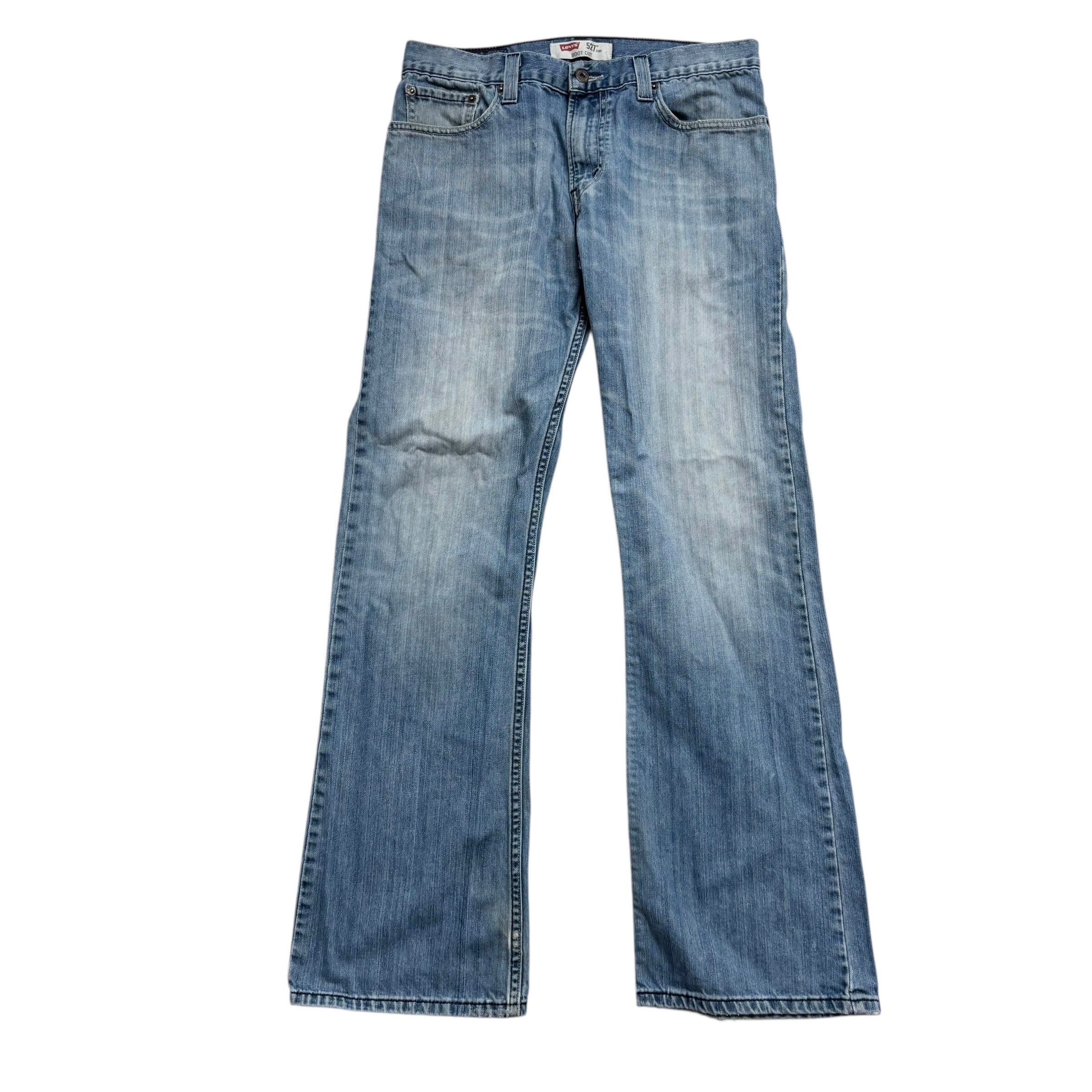 Levis 527 Jeans W32 L32 Mens Mid Blue Regular Bootcut Fit Vintage Denim (F)