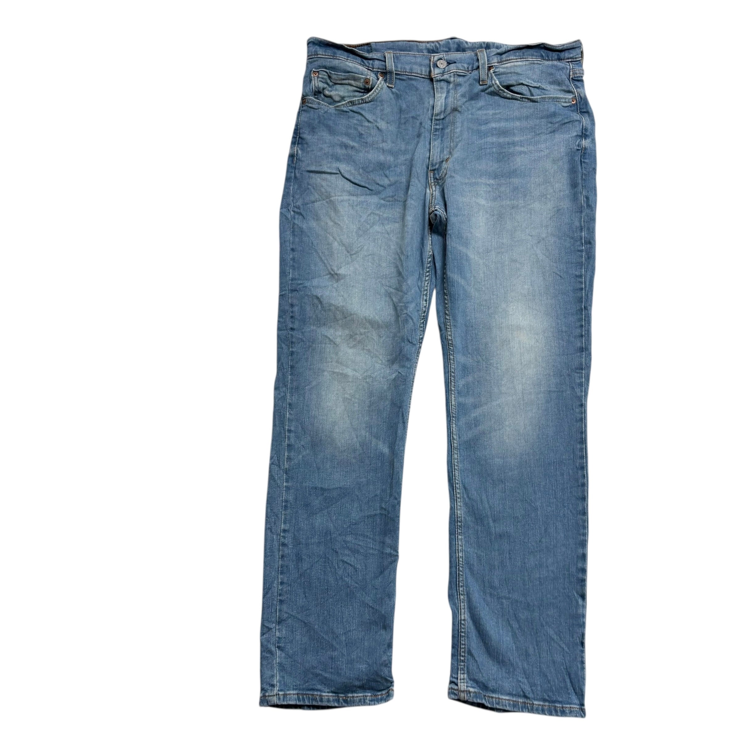 Levis 514 Jeans W36 L30 Mens Mid Blue Regular Straight Fit Stretch Denim (E)