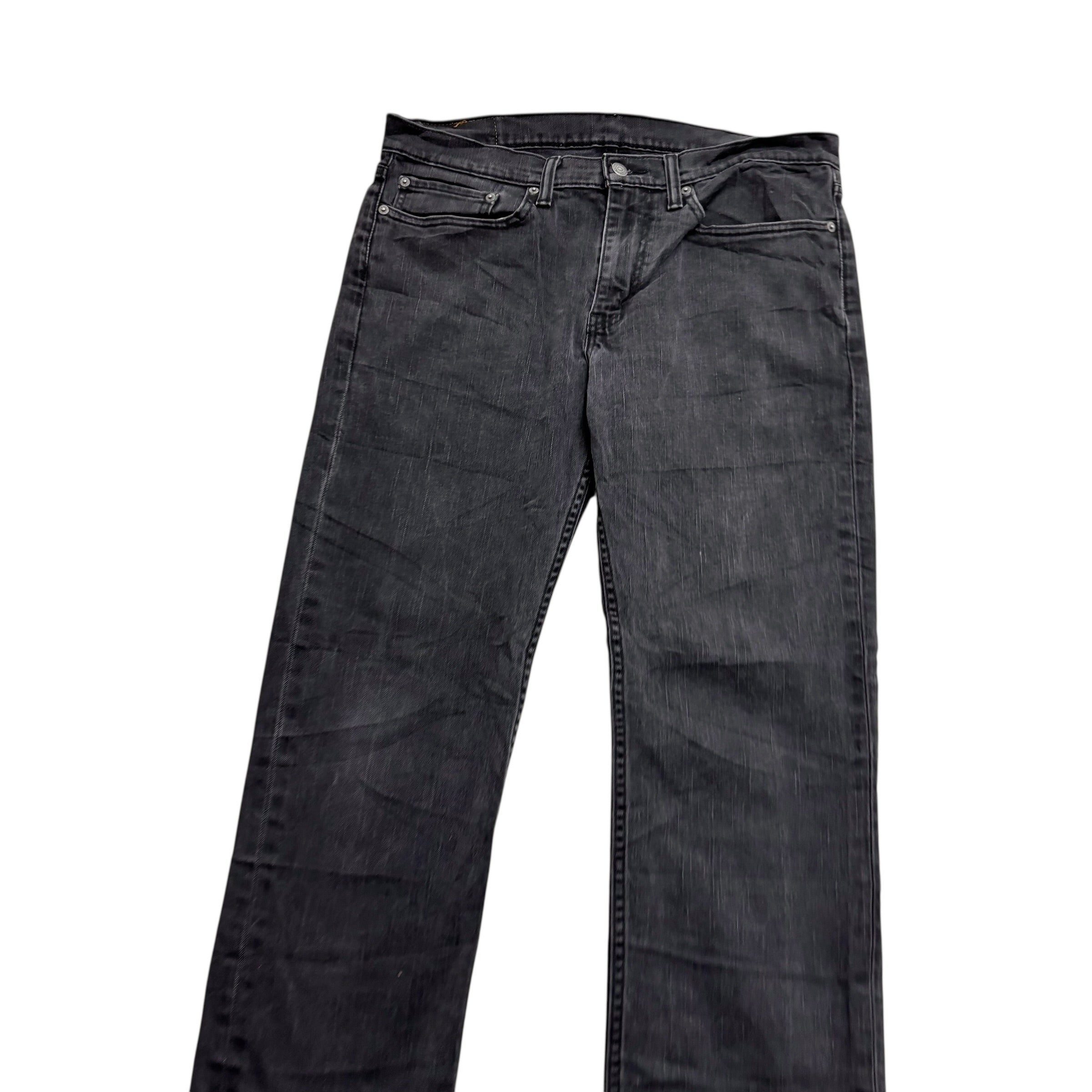 Levis 514 Jeans W34 L31 Mens Black Regular Straight Fit Stretch Denim
