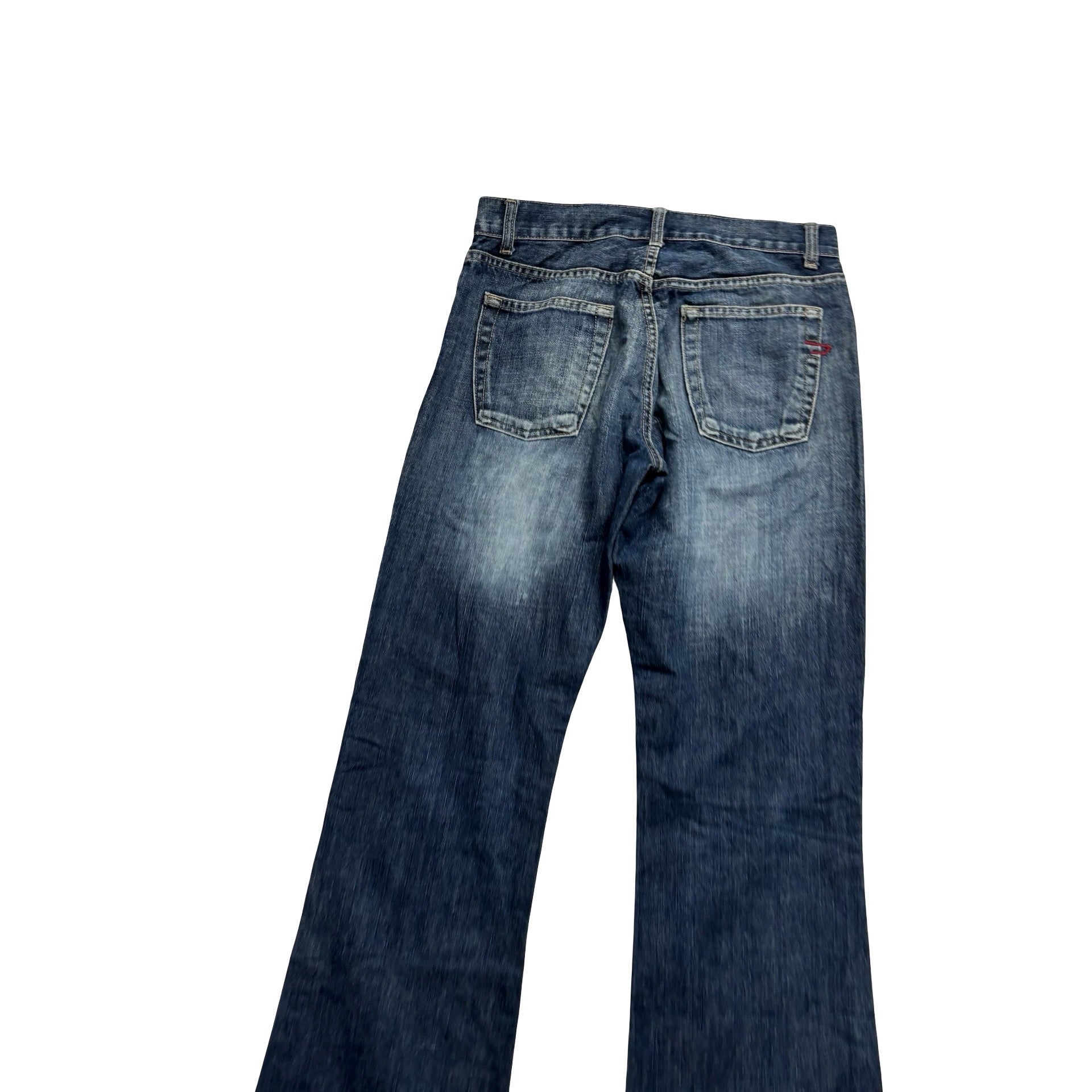 Diesel Rabox Jeans W31 L34 Mens Dark Blue Flare Bootcut Vintage Y2K (E)