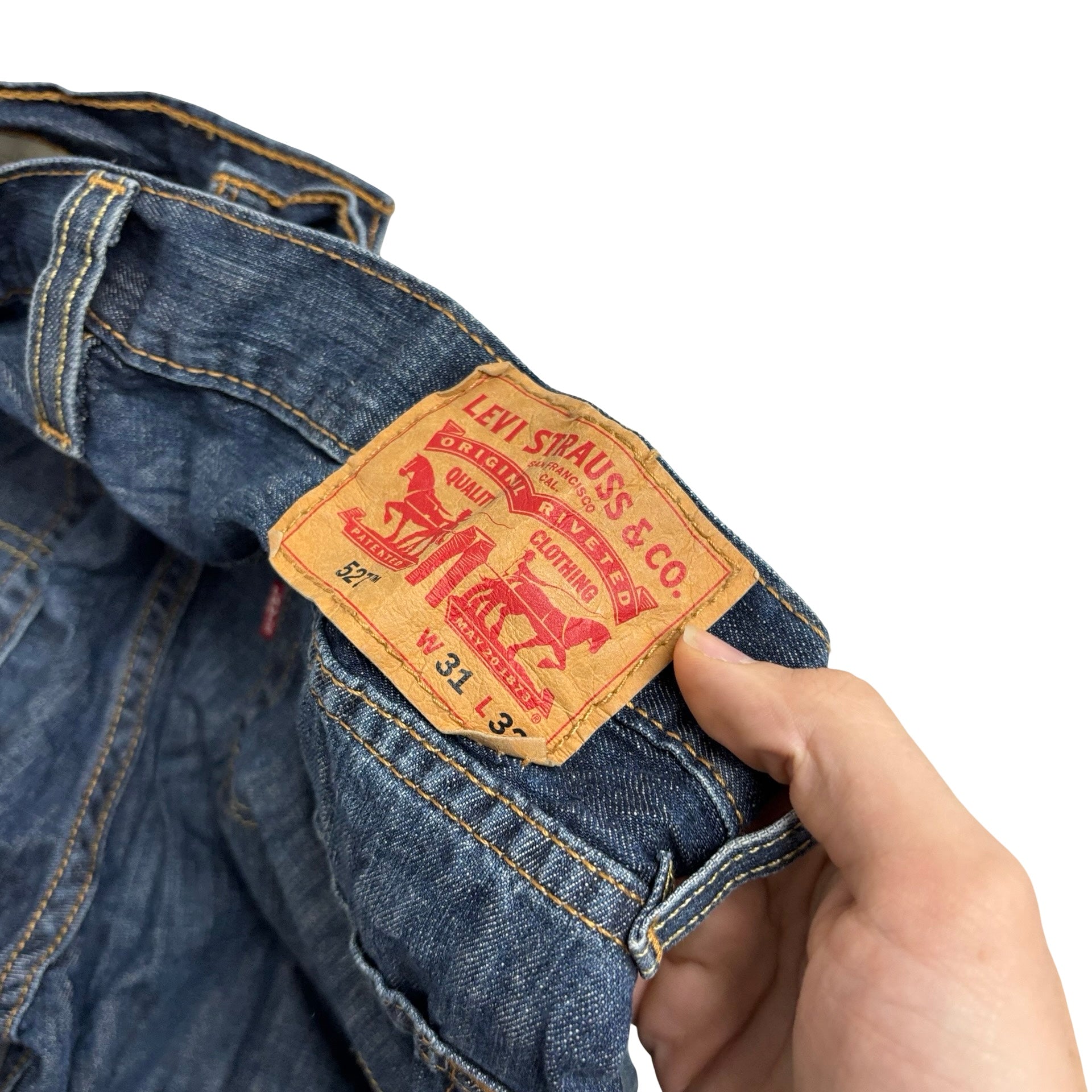 Levis 527 Jeans W31 L32 Mens Dark Blue Slim Bootcut Fit Denim (E)