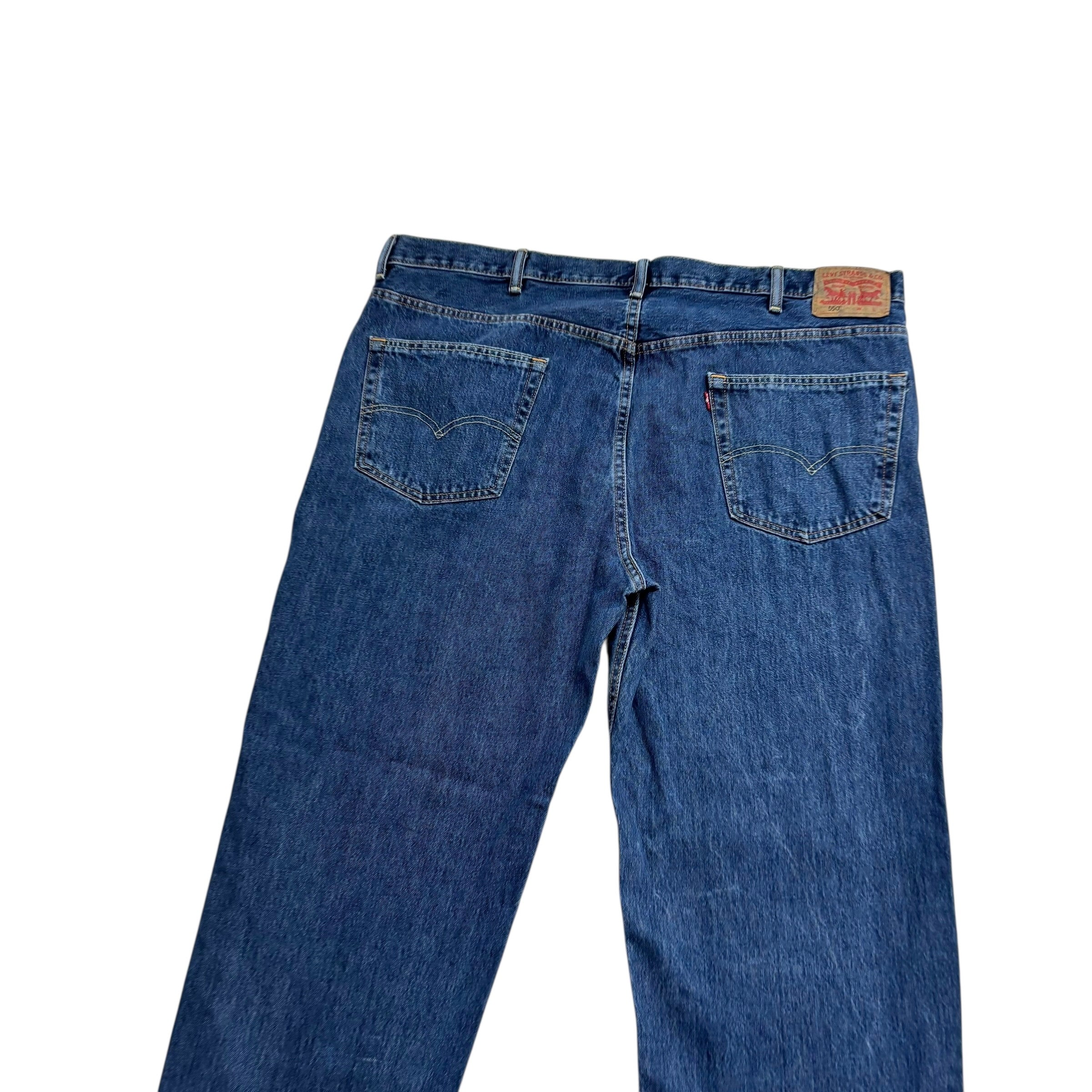 Levis 550 Jeans W46 L32 Mens Mid Blue Baggy Relaxed Straight Fit Denim (E)