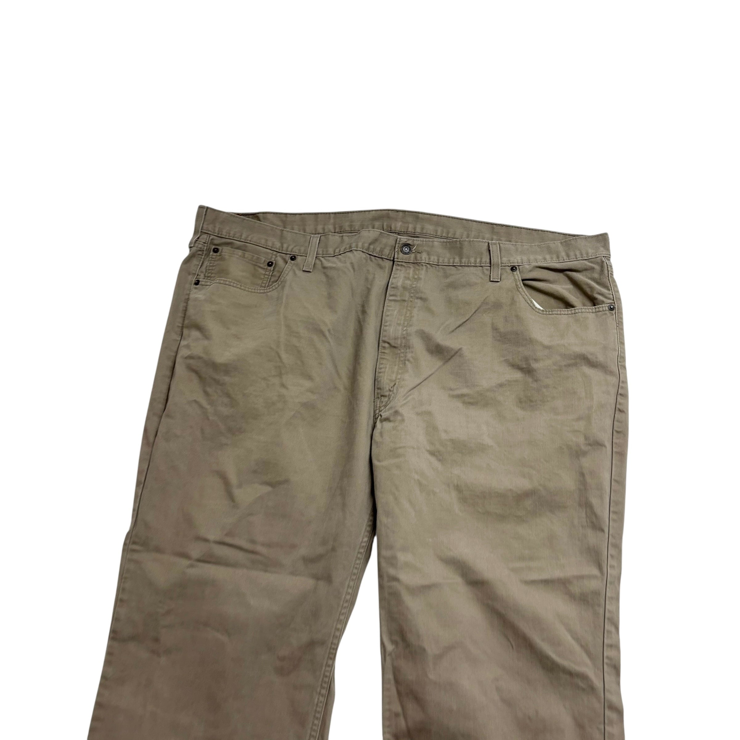 Levis 559 Jeans W52 L29 Mens Beige Baggy Relaxed Straight Fit Cotton Pants (E)