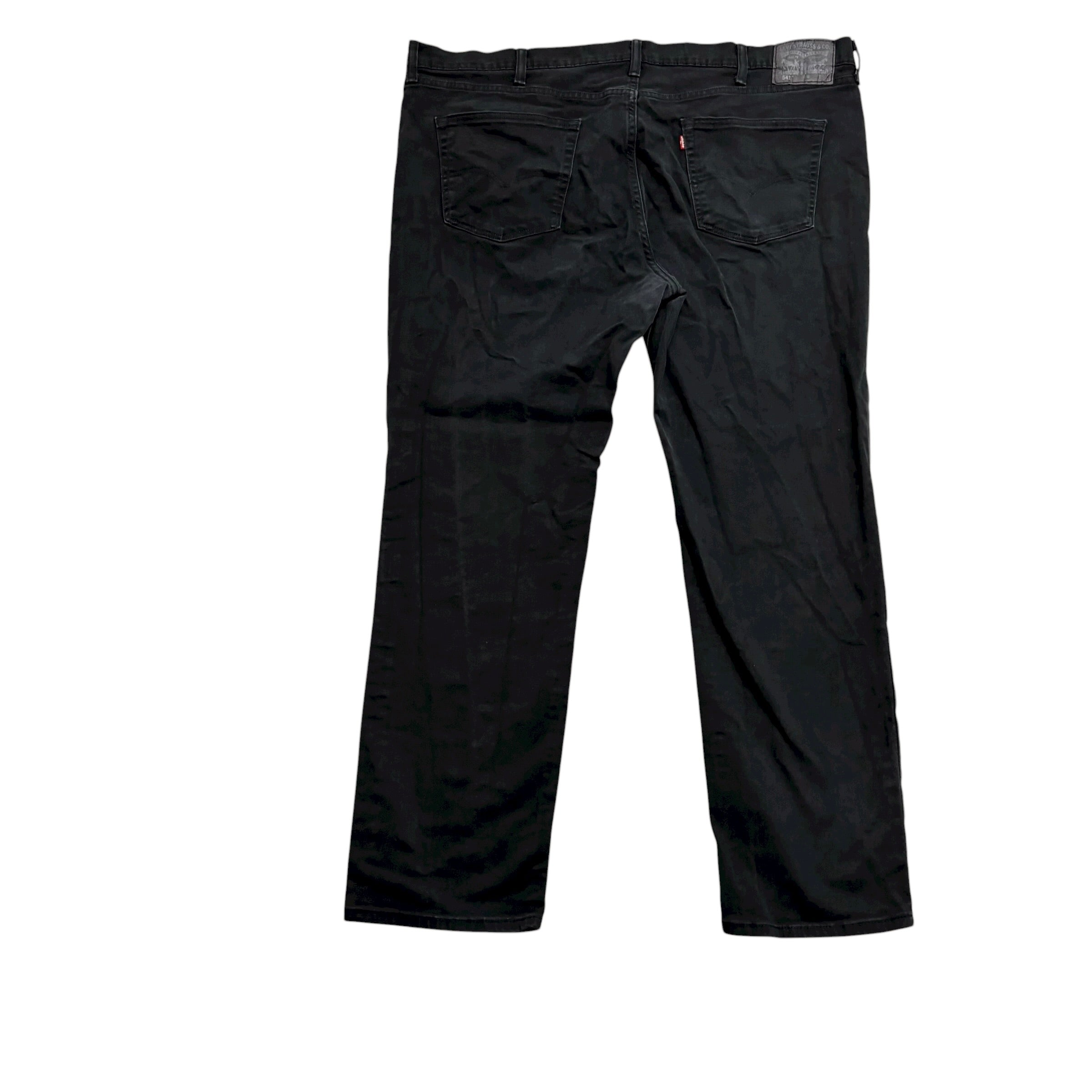 Levis 541 Jeans W46 L32 Mens Black Athletic Tapered Fit Stretch Denim