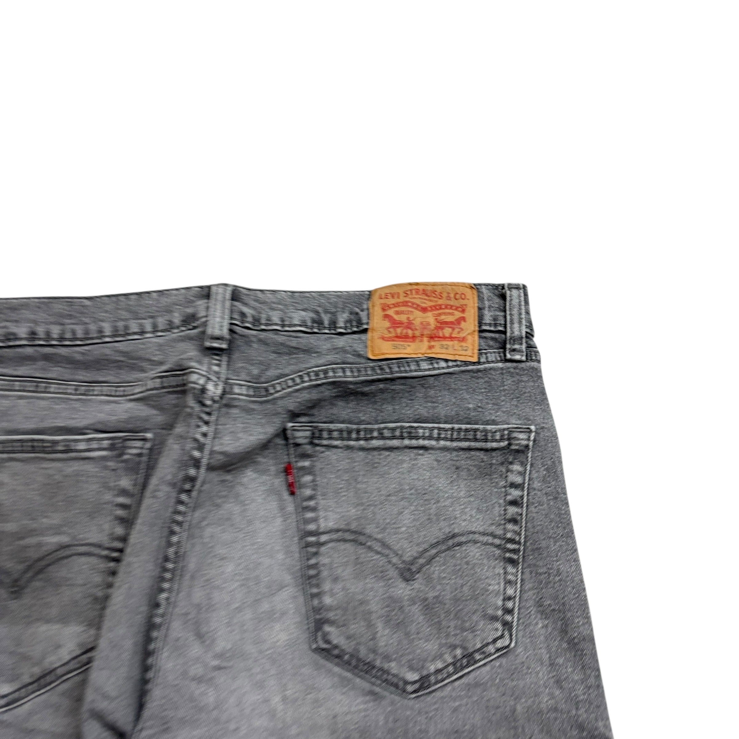 Levis 505 Jeans W32 L32 Mens Grey Regular Straight Fit Stretch Denim