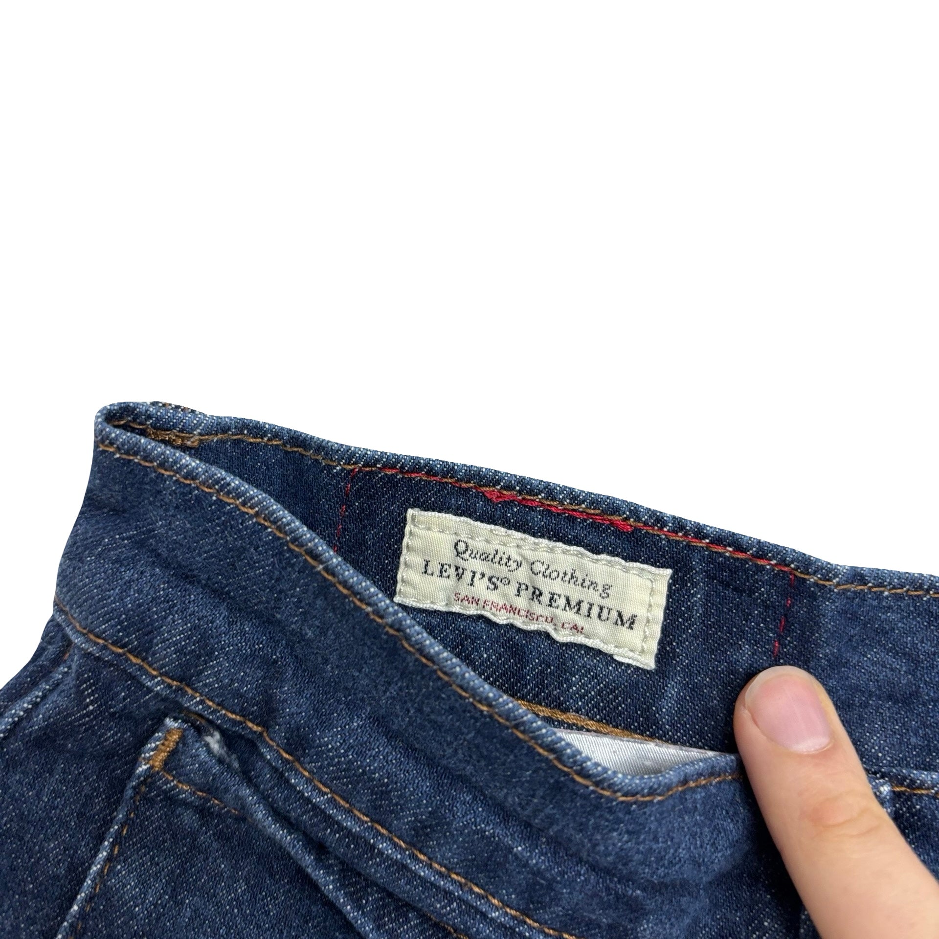 Levis 502 Engineered Jeans W33 L30 Mens Dark Blue Twisted Tapered Stretch (E)