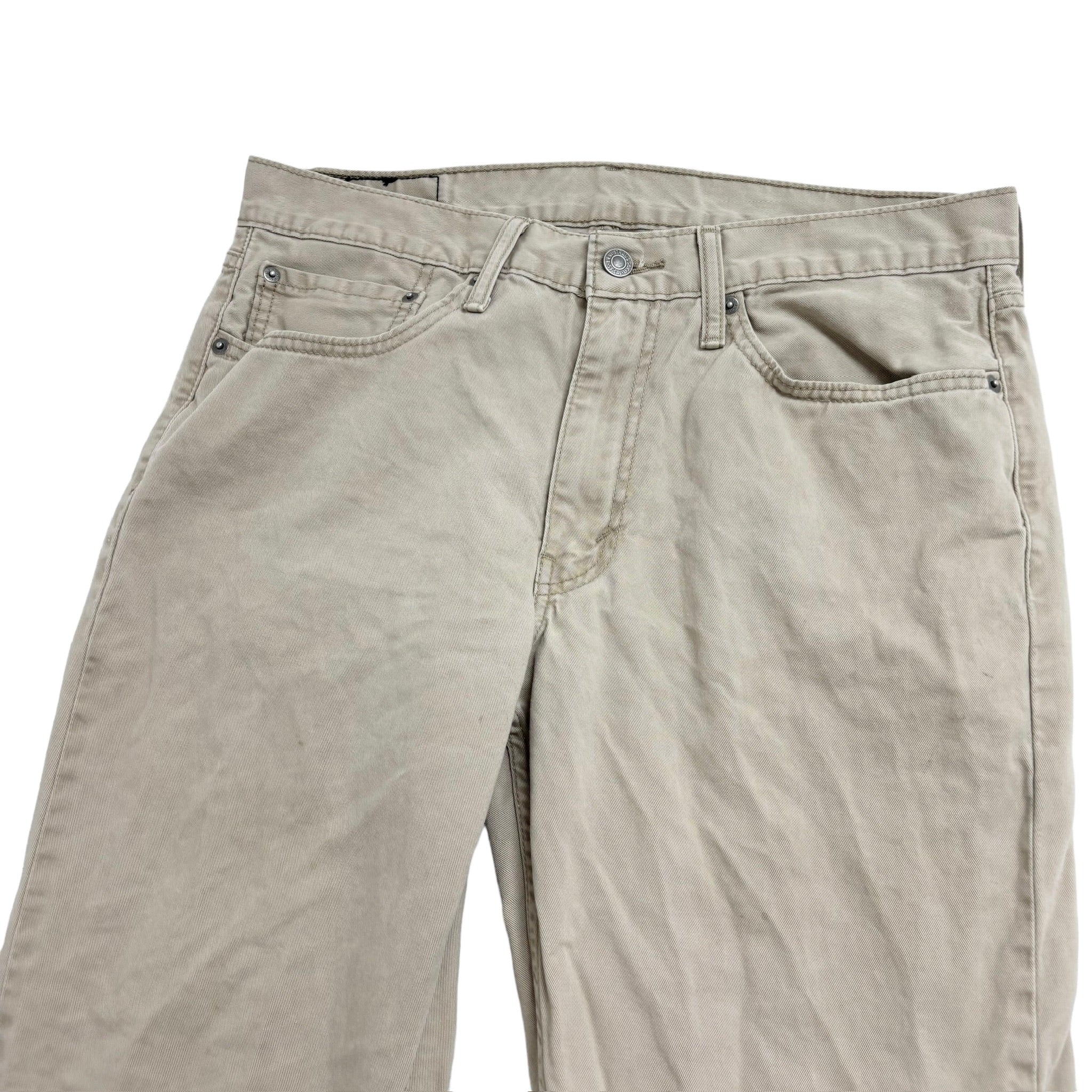 Levis 514 Trousers W34 L31 Mens Beige Stone Regular Straight Fit Cotton Pants