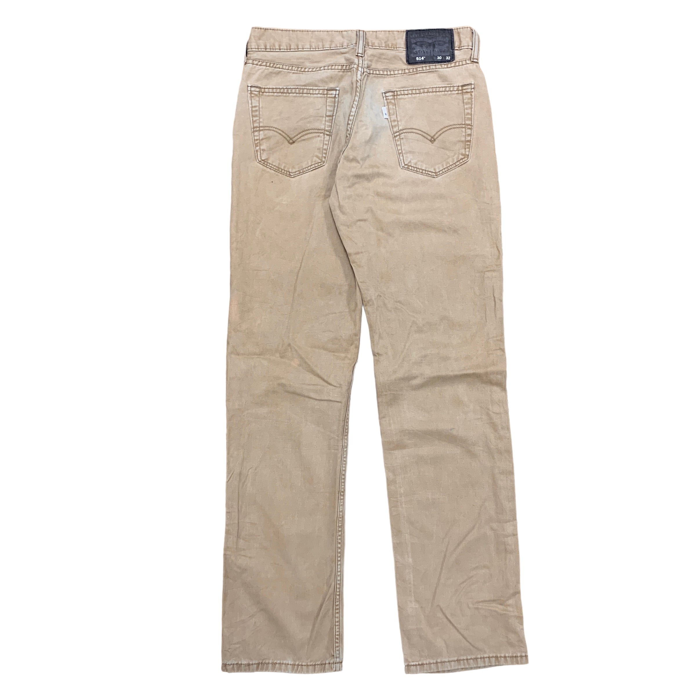 Levis 514 Trousers W30 L32 Mens Chino Brown Straight Fit