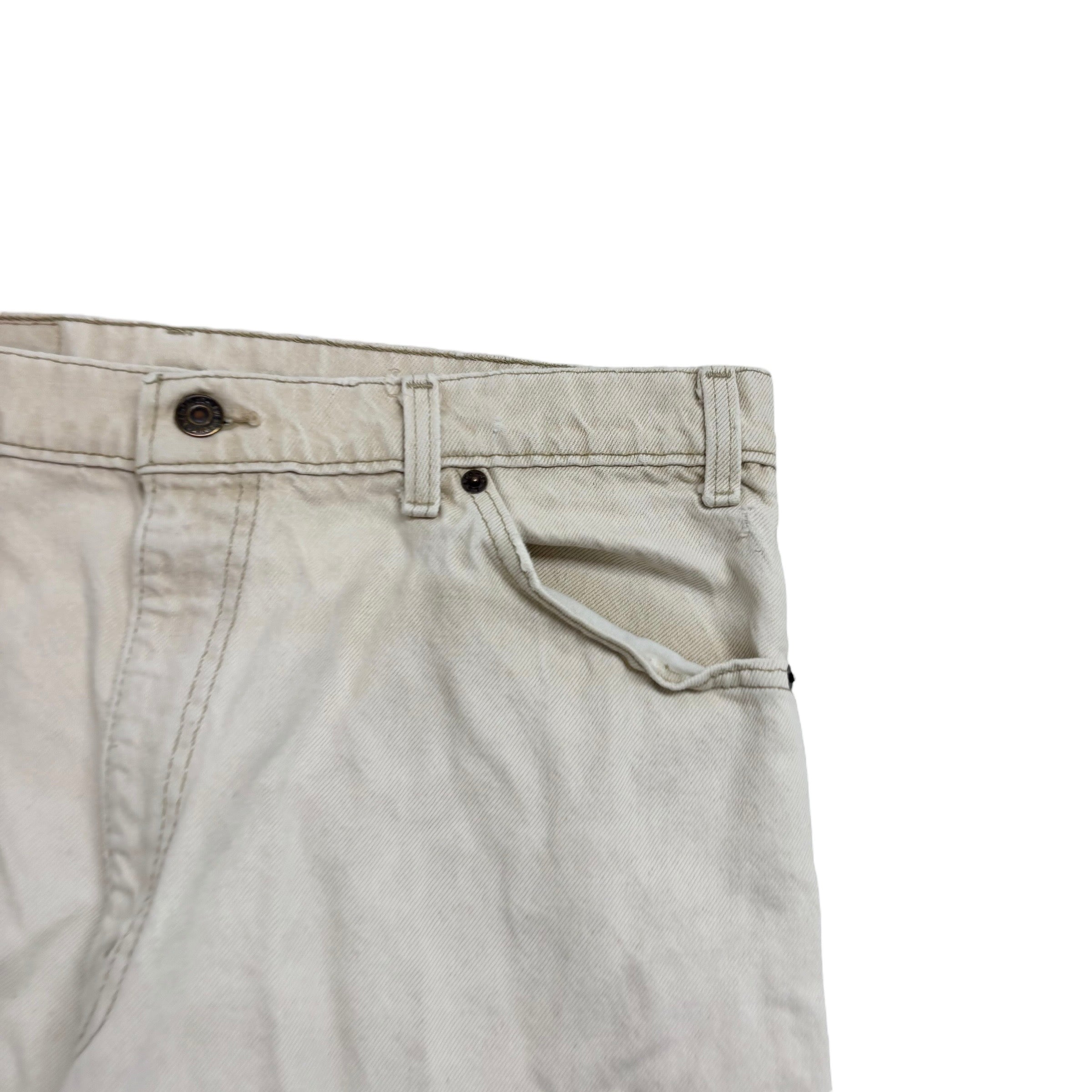 Levis 550 Jeans W34 L32 Mens Cream Relaxed Tapered Made In USA Vintage