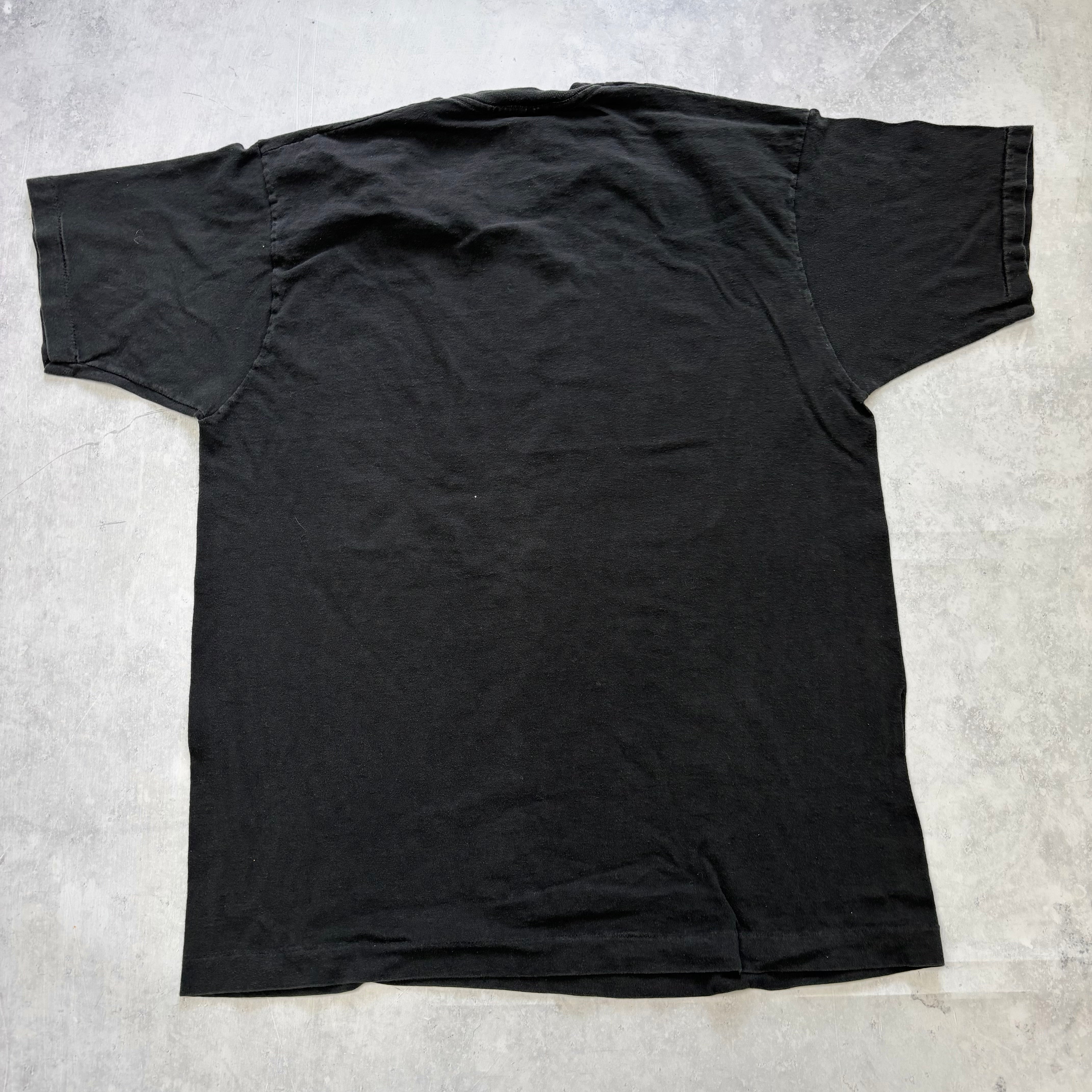 Vintage T Shirt Mens XL Black Single Stitch Graphic Print 90s Orcas