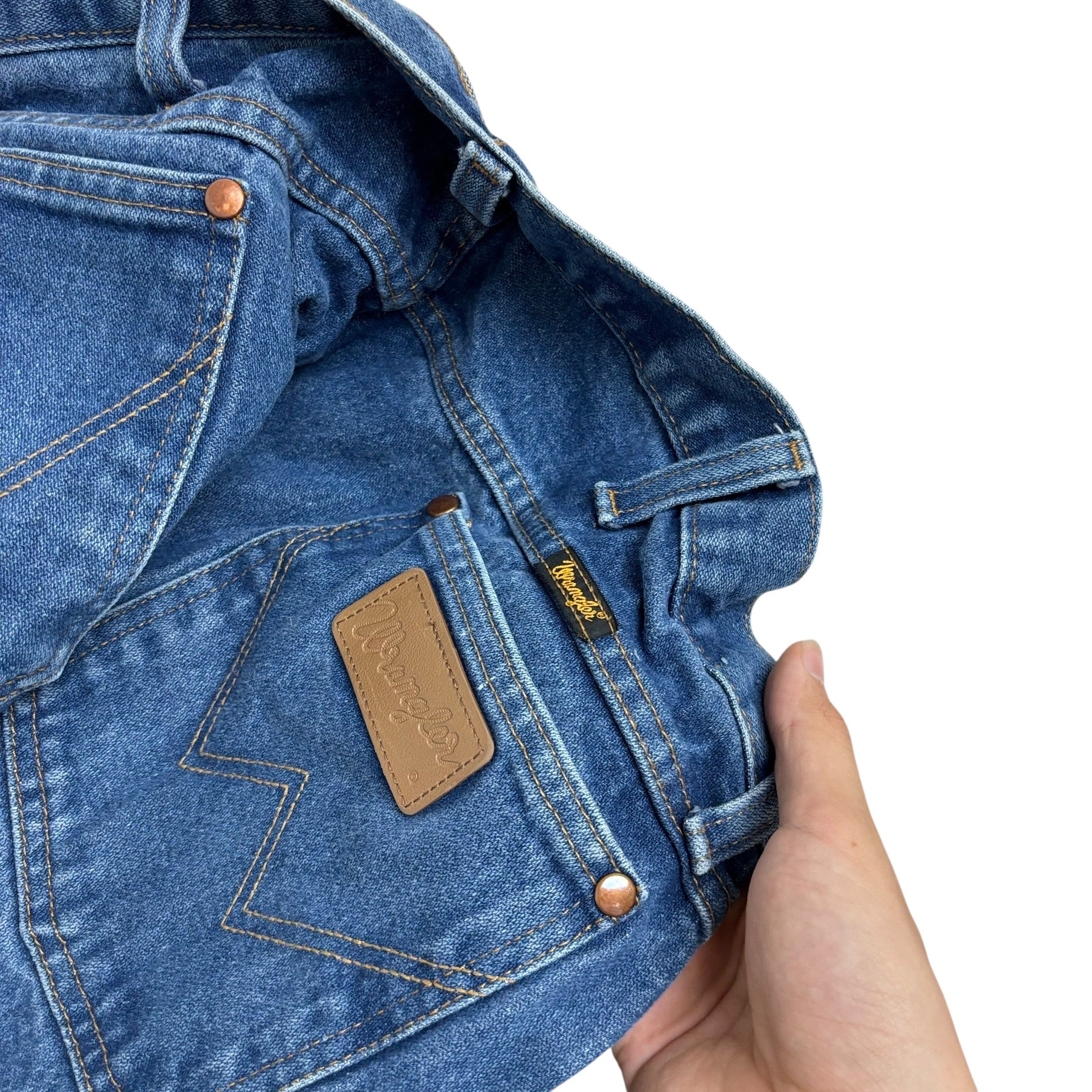 Wrangler Jeans Cowboy Cut W40 L34 Mens Mid Blue 13MWZ Original Fit Denim (E)