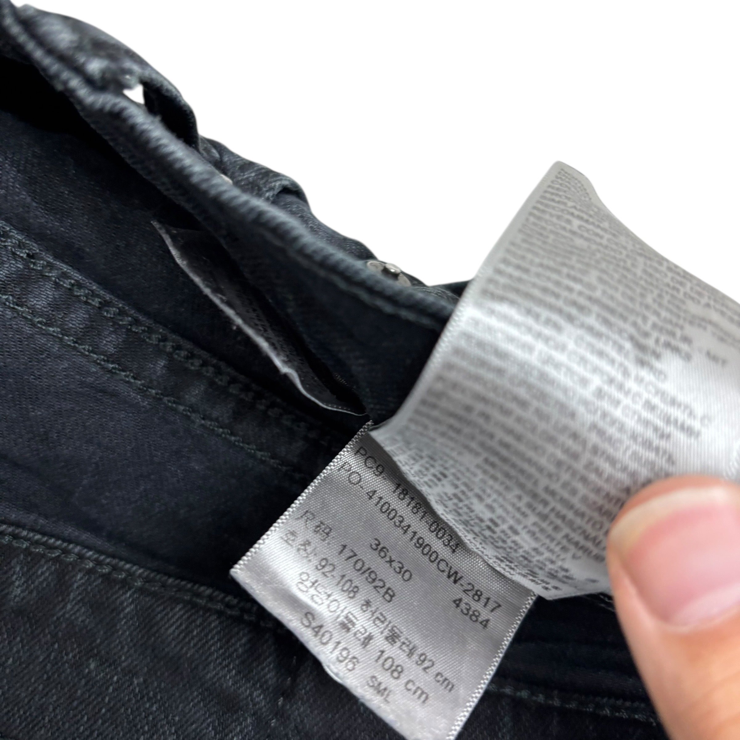 Levis 541 Jeans W38 L30 Mens Black Athletic Tapered Fit Stretch Denim