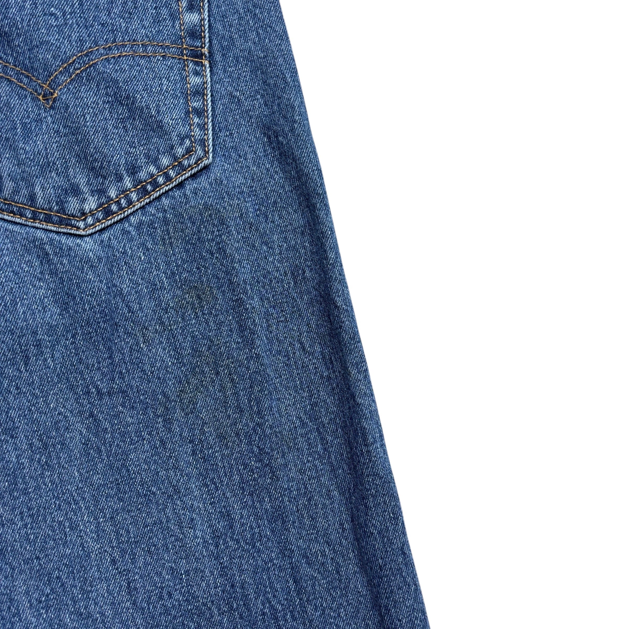 Levis 505 Jeans W34 L32 Mens Mid Blue Regular Straight Fit Denim