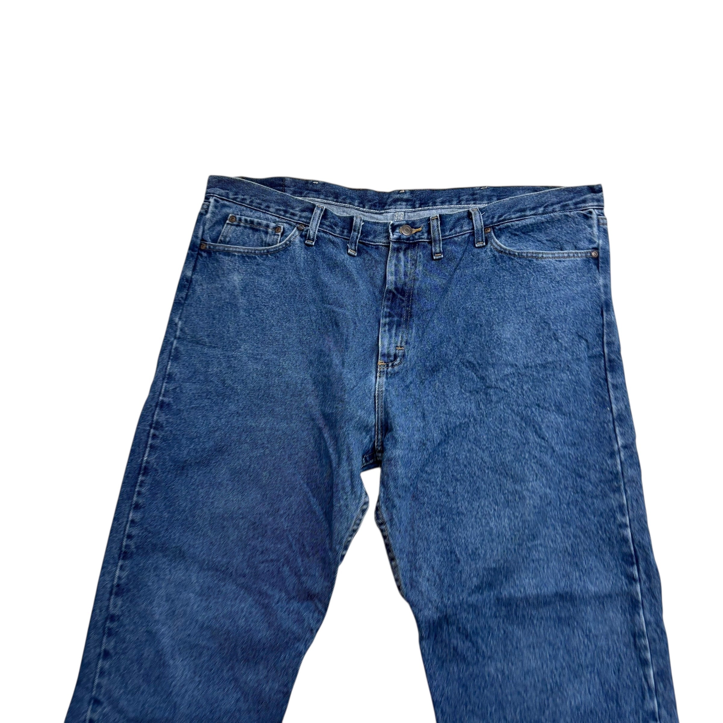 Wrangler Jeans W44 L30 Mens Mid Blue Baggy Relaxed Straight Fit Denim (E)