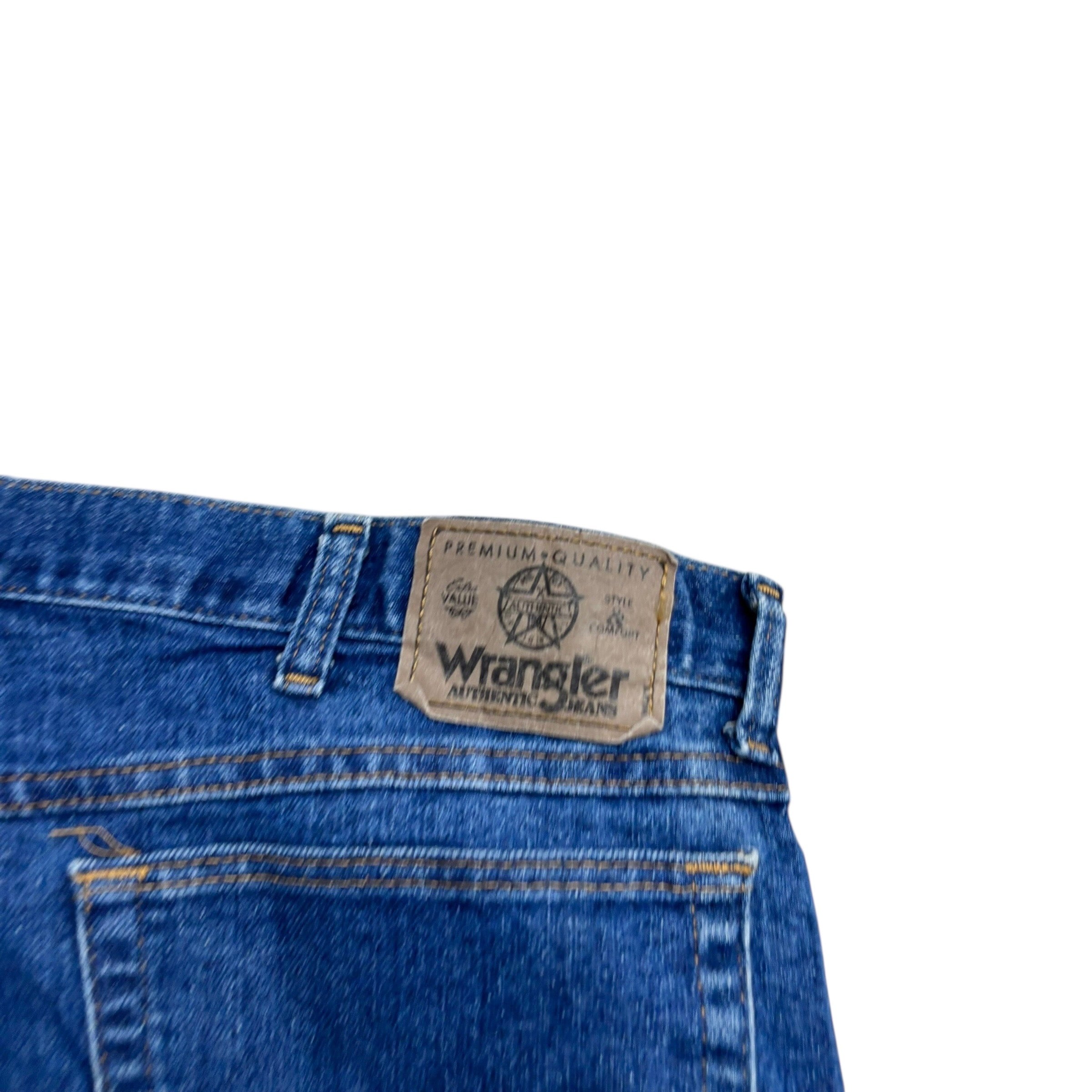 Wrangler Jeans W40 L30 Mens Mid Blue Regular Straight Fit Vintage Denim (E)