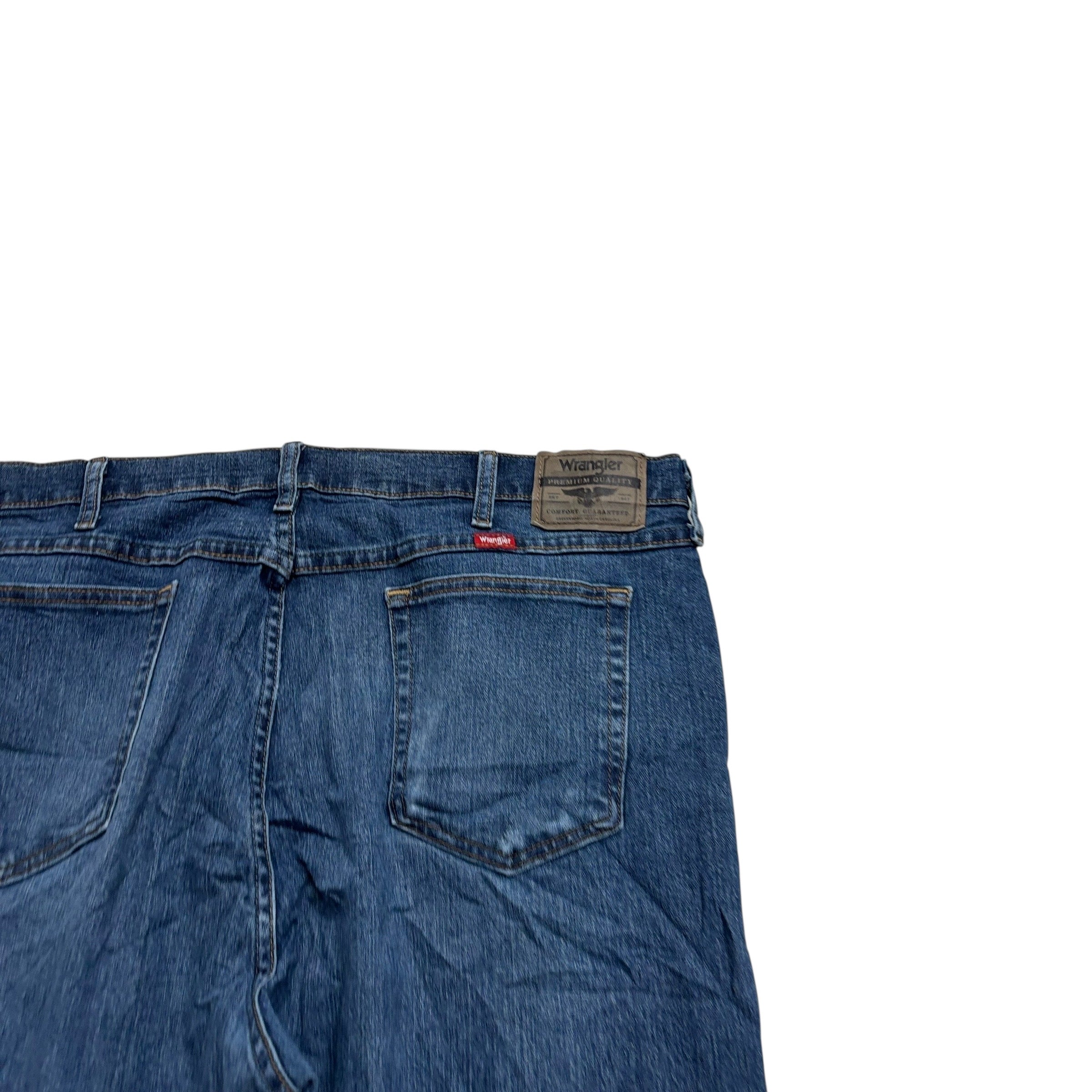 Wrangler Jeans W40 L32 Mens Dark Blue Relaxed Straight Fit Stretch Denim (E)