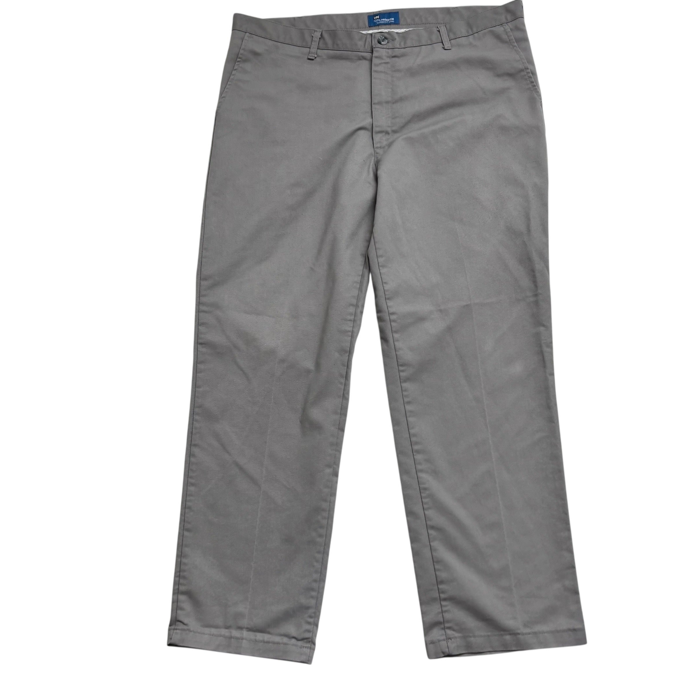 Wrangler Trousers W42 L32 Mens Grey Regular Straight Fit Stretch Pants