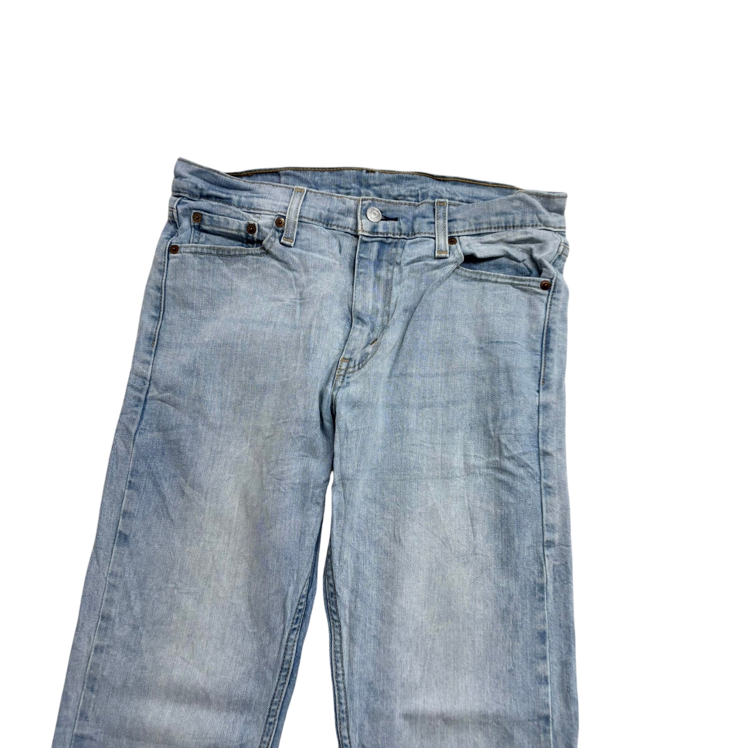 Levis 513 Jeans W30 L32 Mens Light Blue Slim Straight Fit Stretch Denim