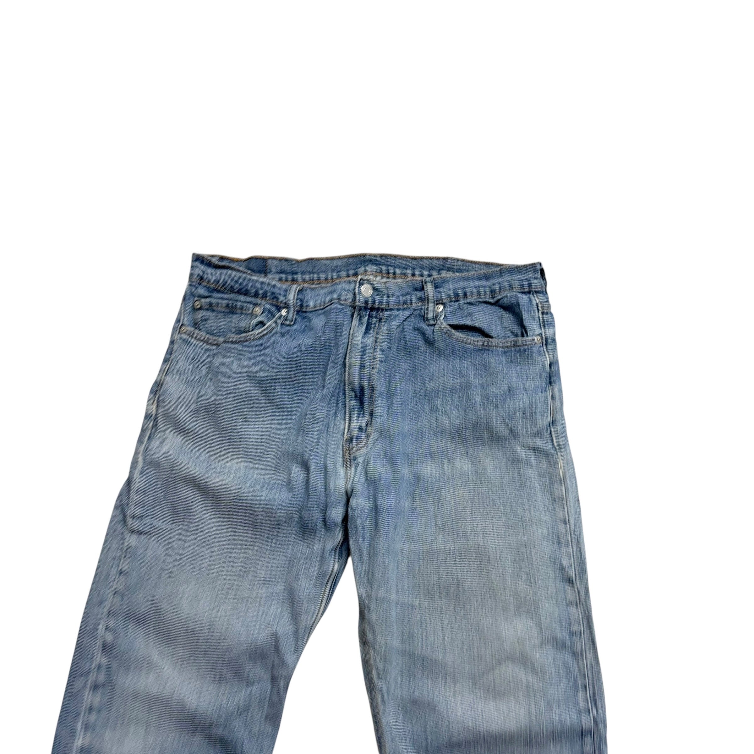 Levis 513 Jeans W38 L32 Mens Light Blue Slim Straight Fit Stretch Denim (F)