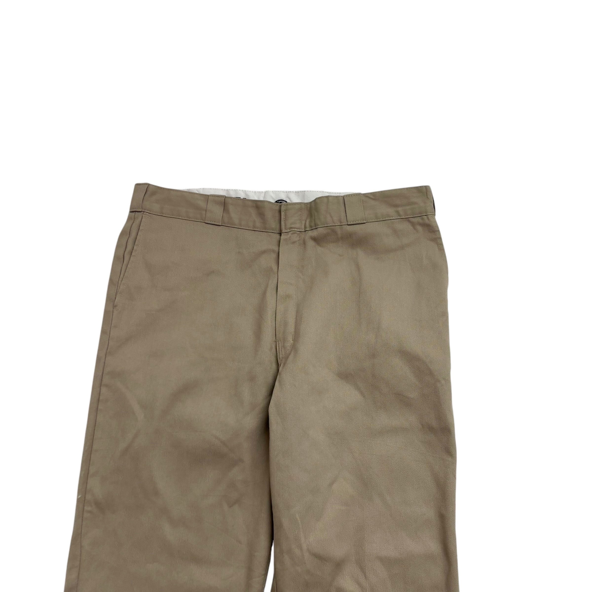 Dickies 874 Trousers W40 L32 Mens Beige Pants Original Straight Fit Workwear (E)
