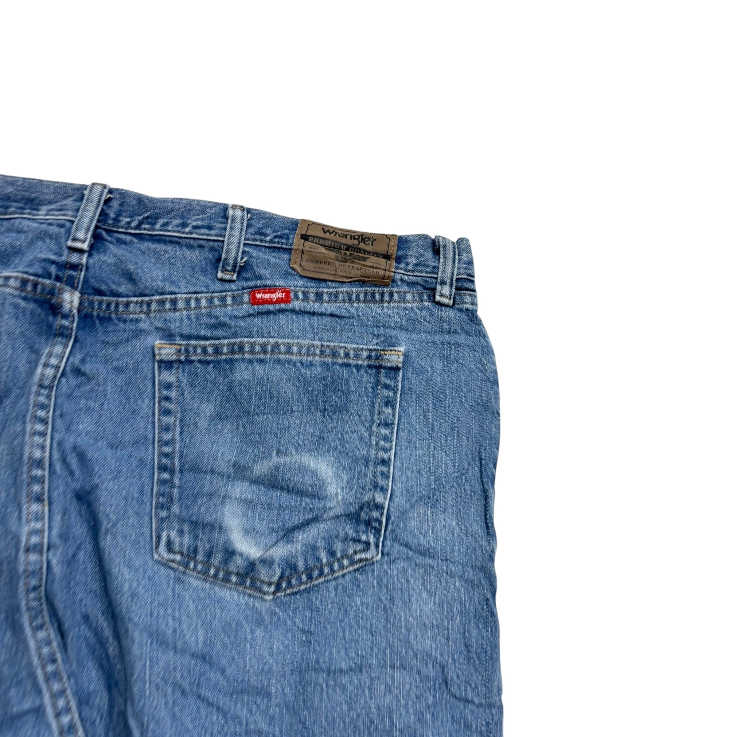 Wrangler Jeans W42 L30 Mens Light Blue Regular Straight Fit Denim