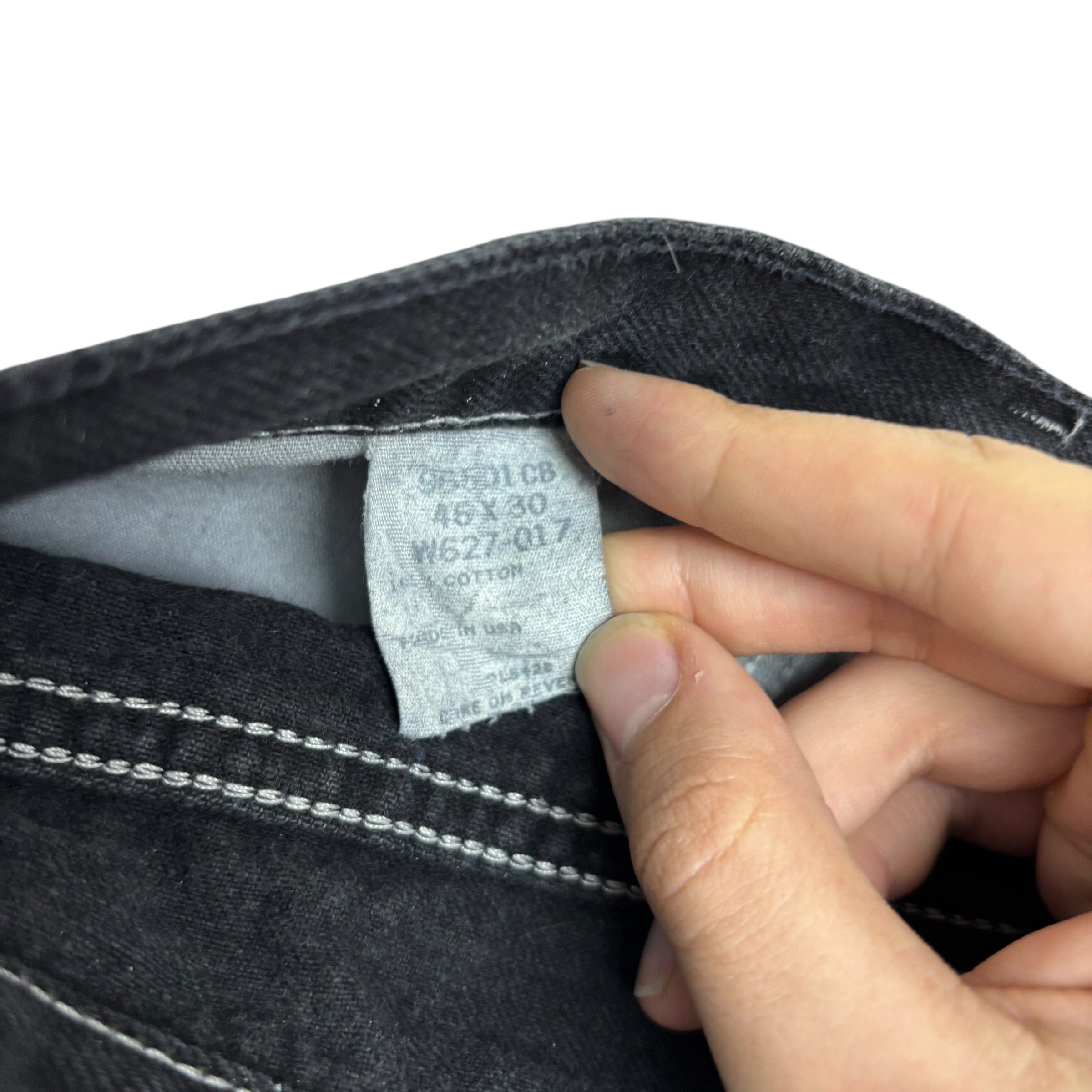 Wrangler Jeans W44 L30 Mens Black Regular Straight Fit Made In USA Vintage (E)