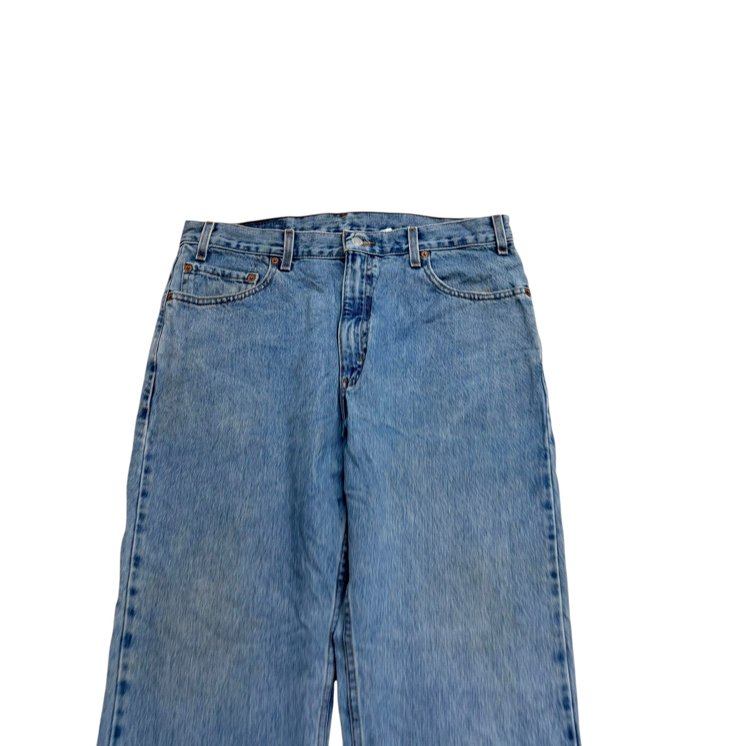Levis 505 Jeans W36 L30 Mens Light Blue Regular Straight Fit Vintage Denim
