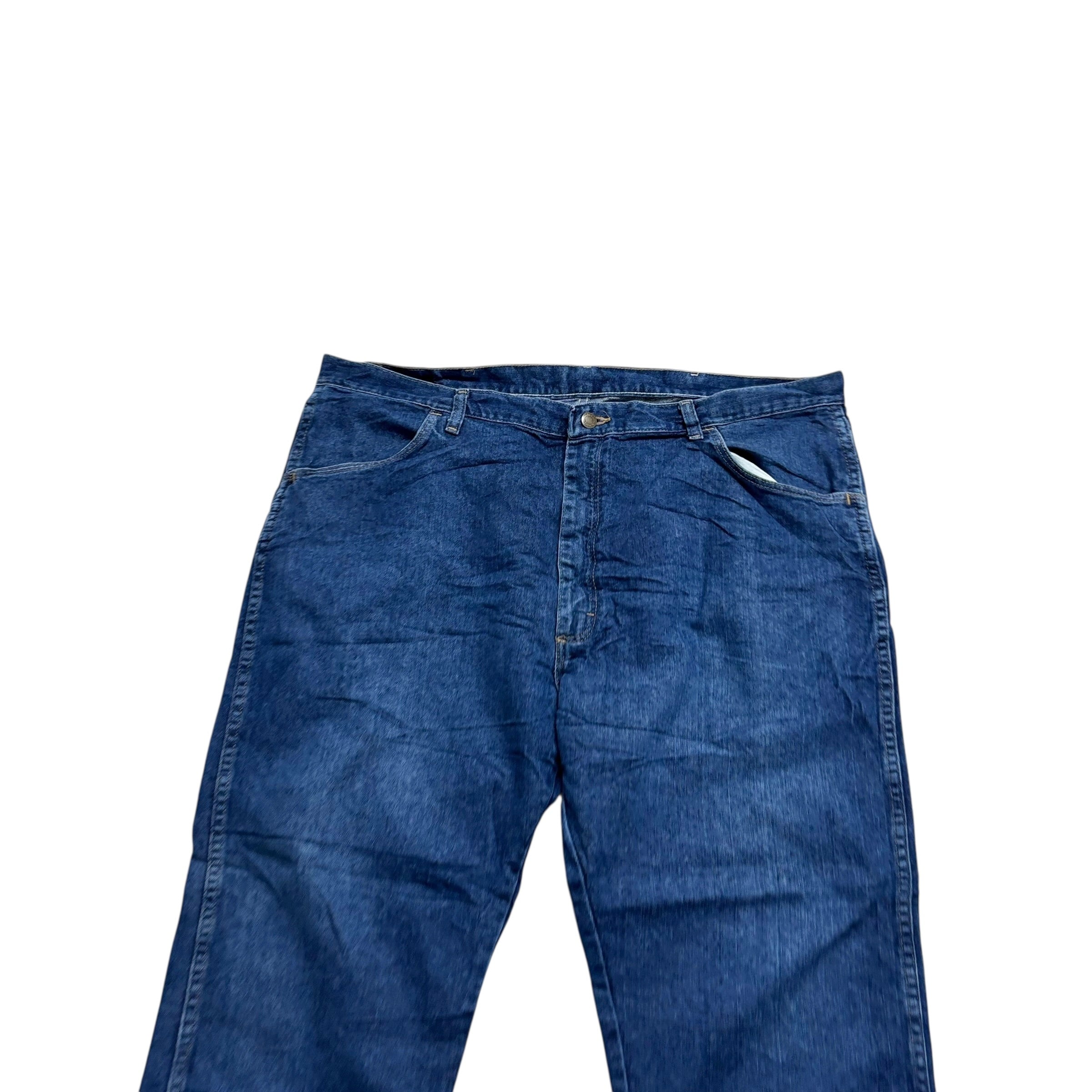 Wrangler Jeans W42 L29 Mens Dark Blue Regular Straight Fit Denim
