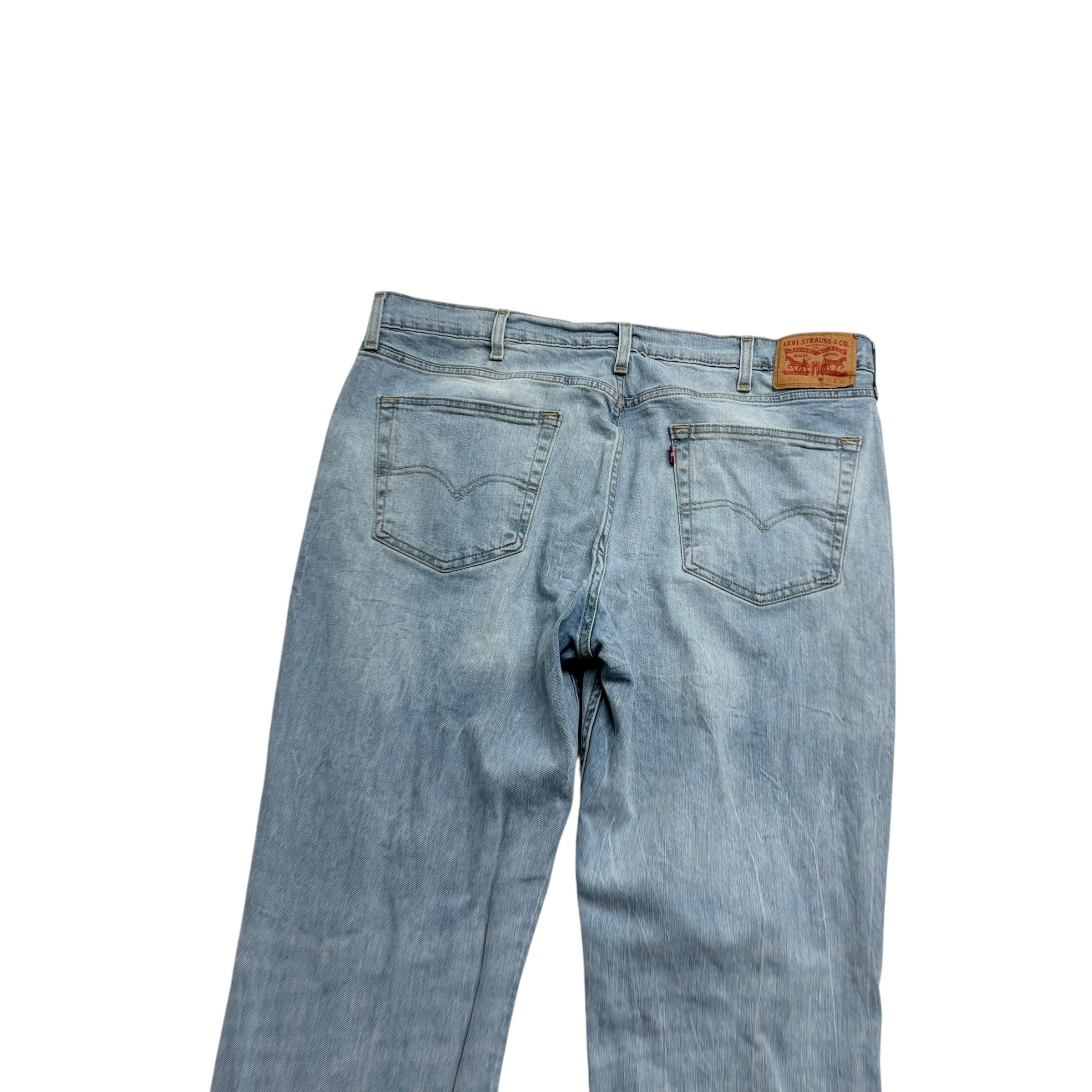Levis 514 Jeans W40 L32 Mens Light Blue Regular Straight Fit Stretch Denim (E)