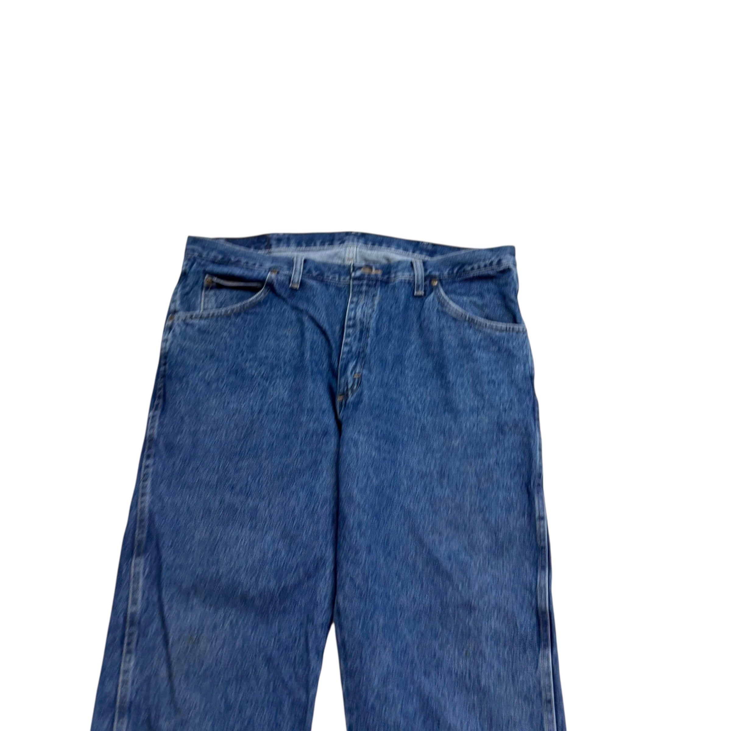 Wrangler Jeans W40 L30 Mens Mid Blue Regular Straight Fit Denim