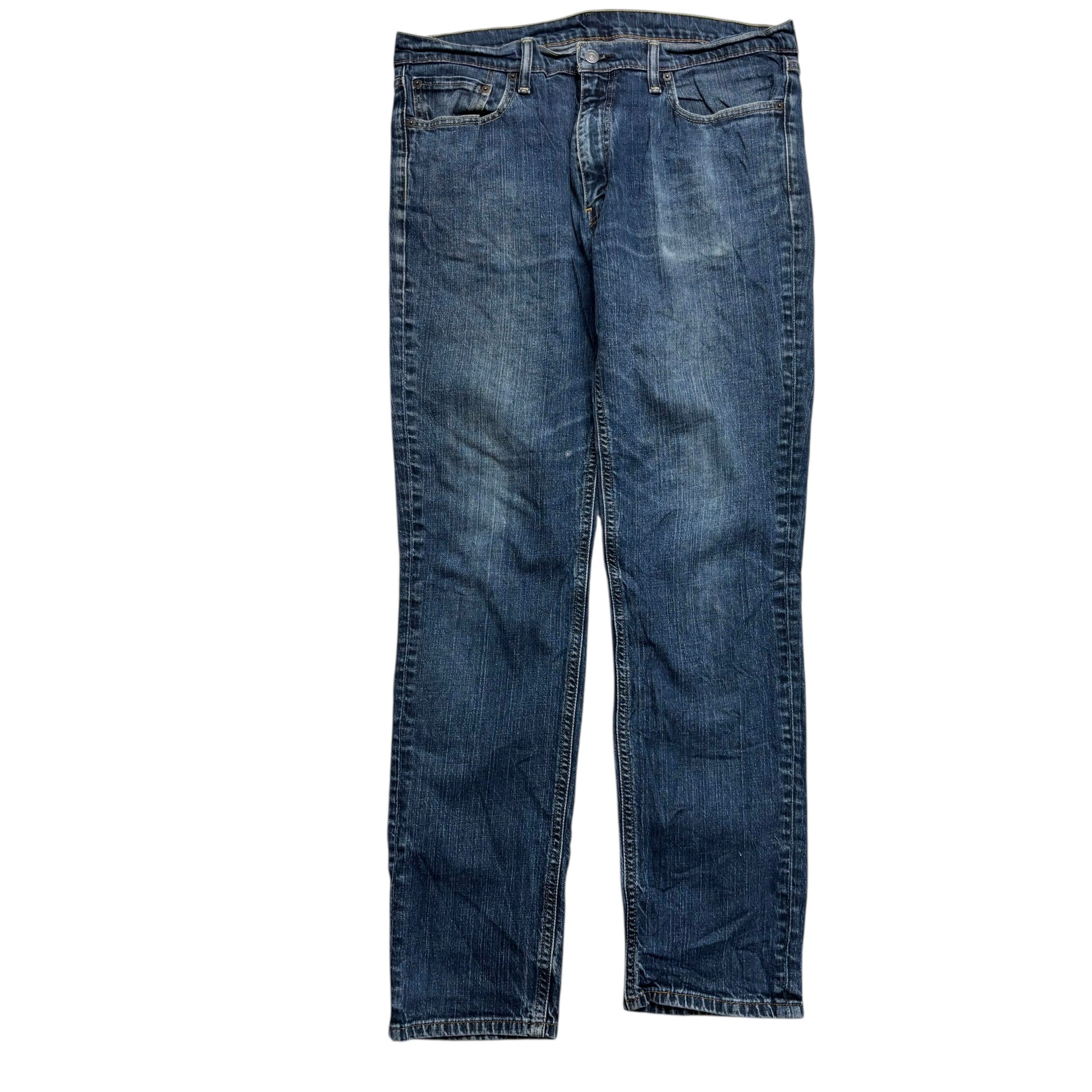 Levis 541 Jeans W36 L33 Mens Mid Blue Athletic Tapered Fit Stretch Denim (F)