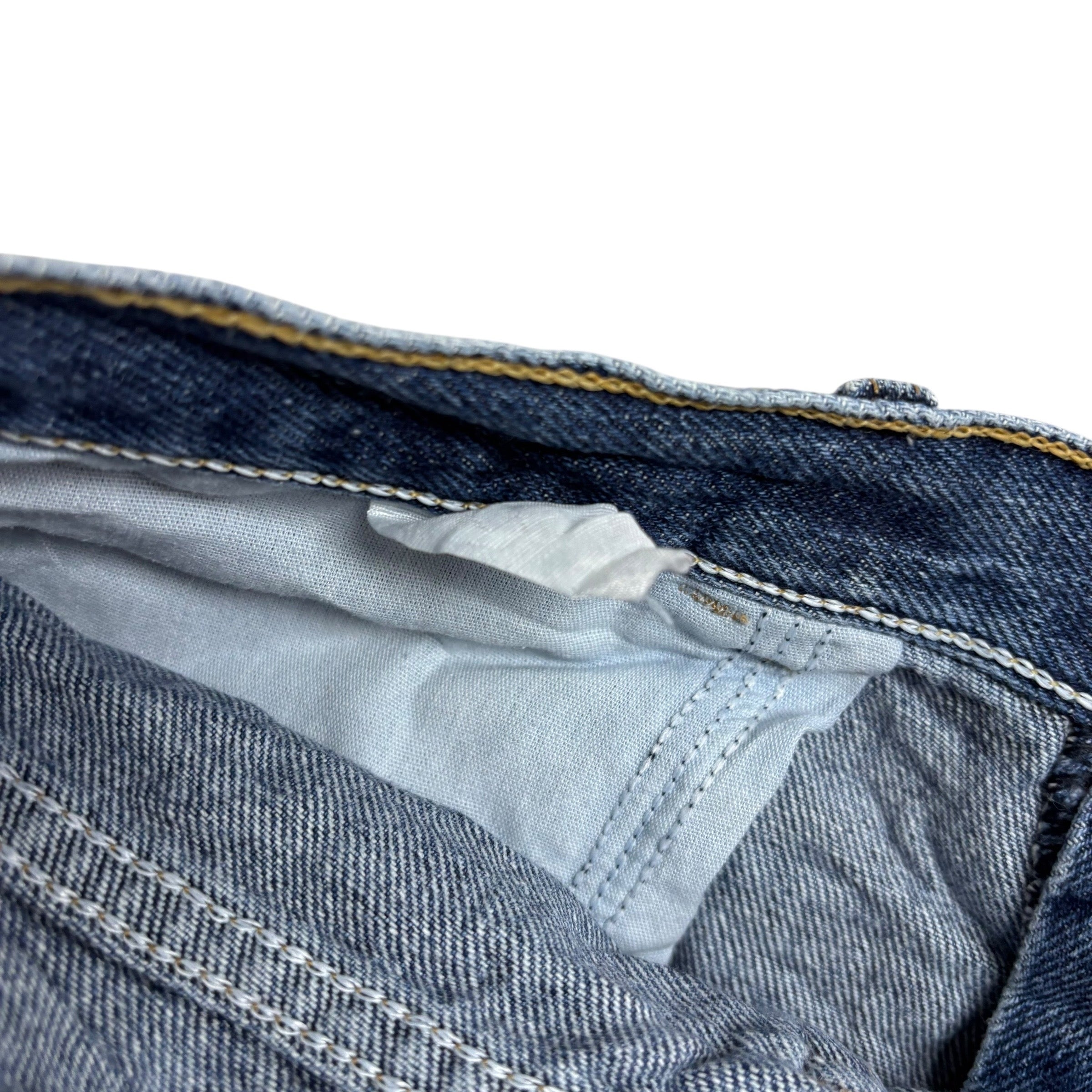 Vintage Wrangler Baggy Jorts W34 Mens Denim Shorts Mid Blue Relaxed Fit (E)